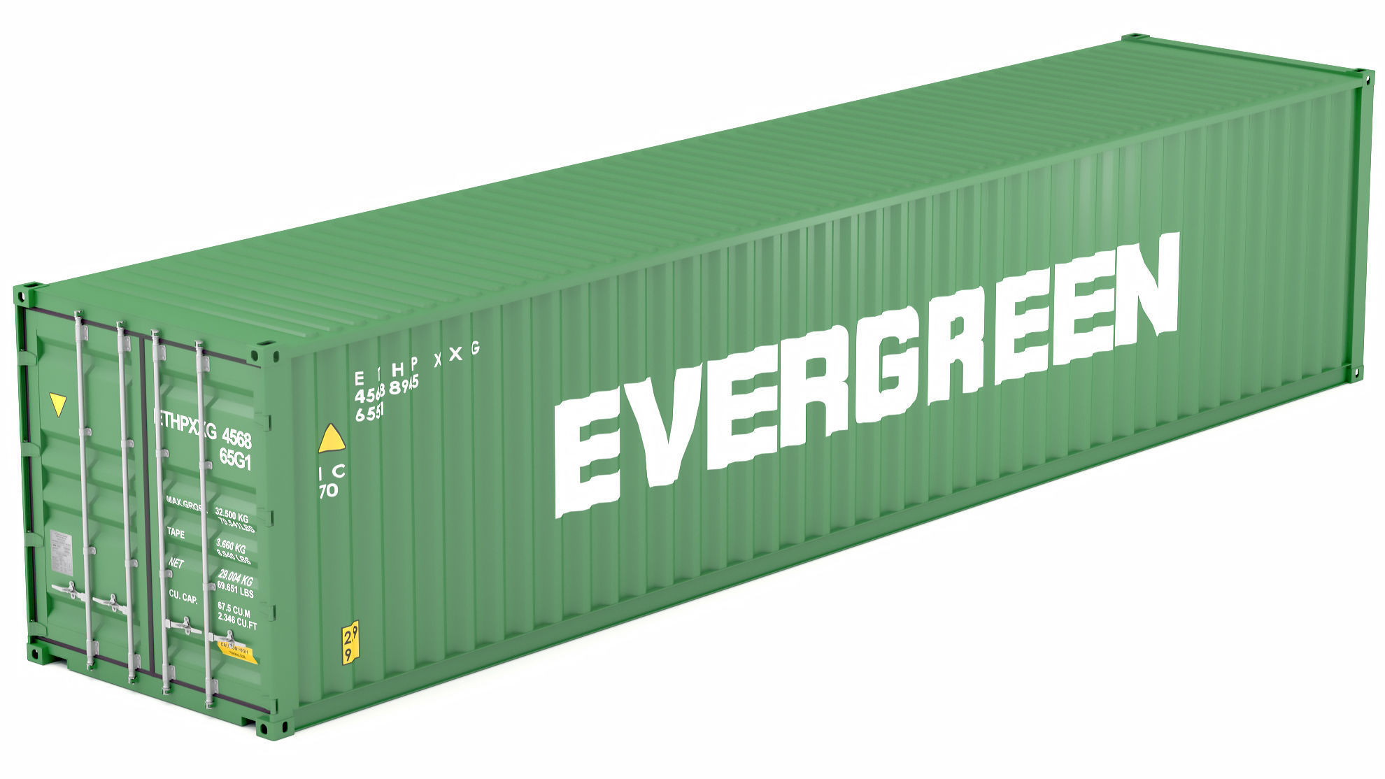Evergreen Shipping Container 3D model_3