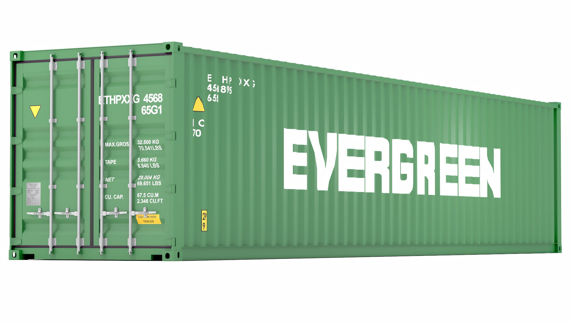 Evergreen Shipping Container 3D model_1