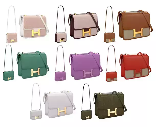 Hermes Constance Bag 3D Model Collection