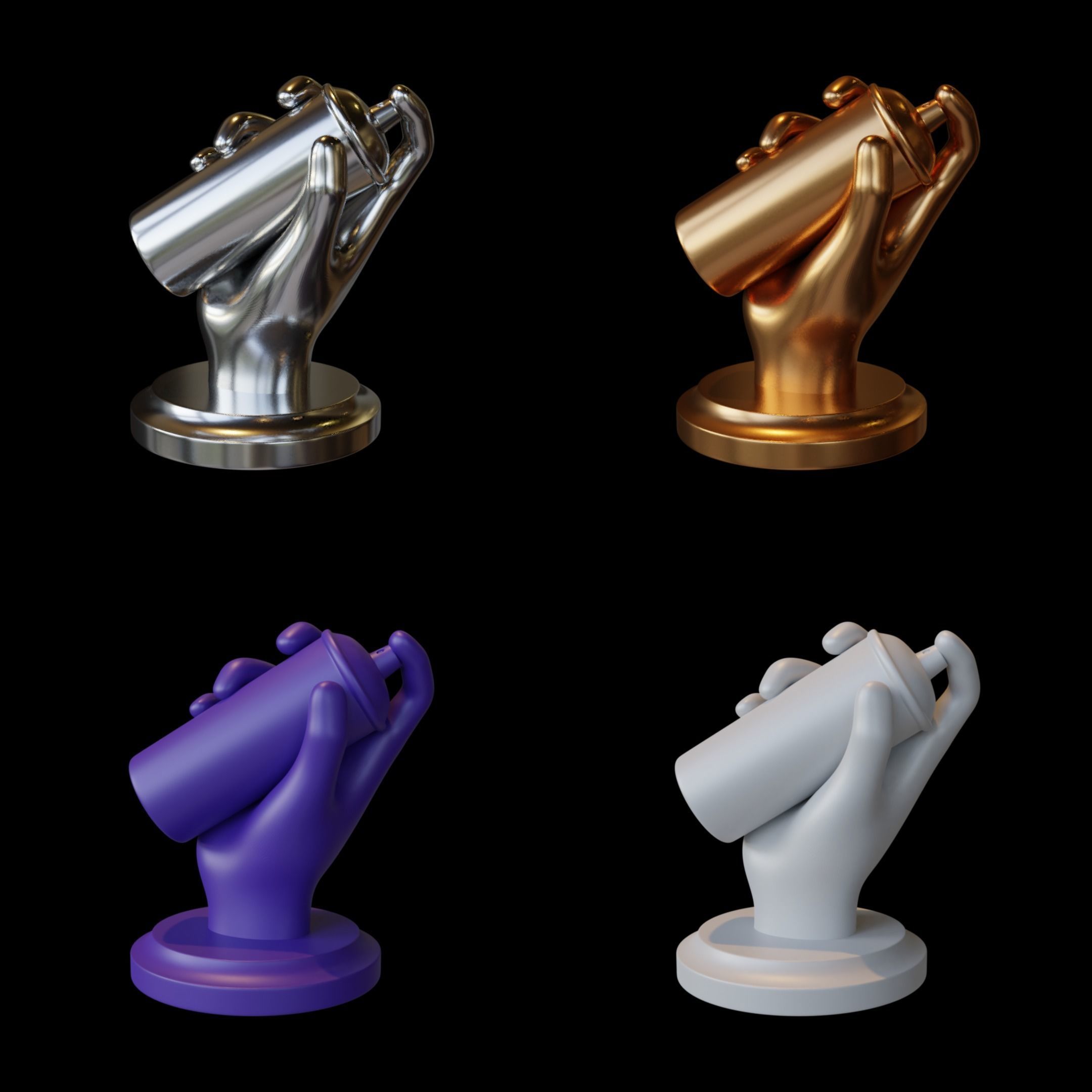 Graffiti Hand 3D print model_5