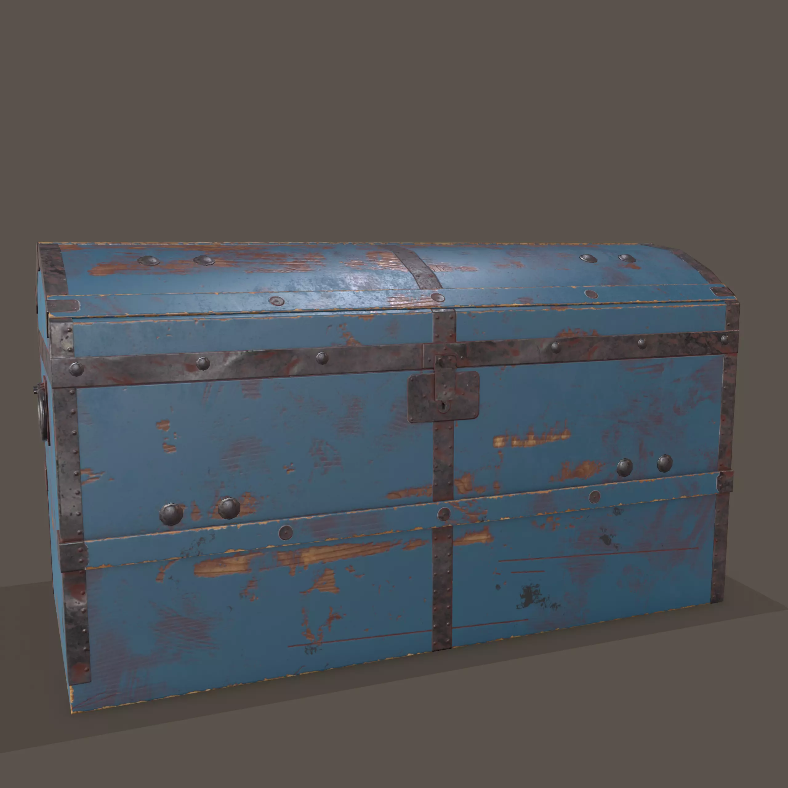 Old chest Free low-poly 3D model
