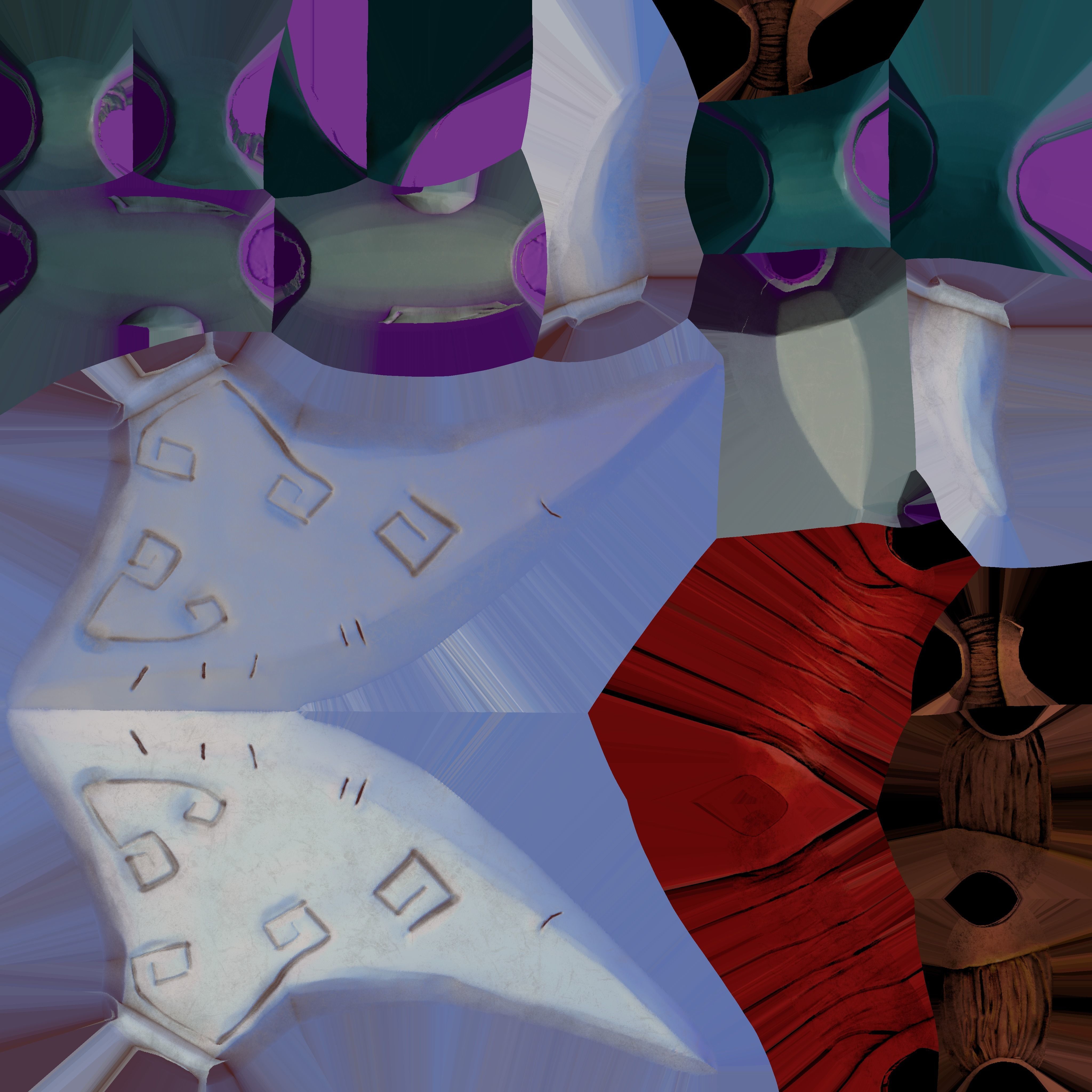 Stylized Axe Low-poly 3D model_1