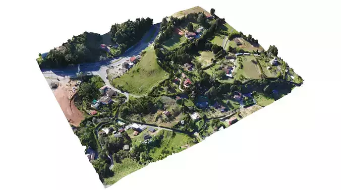 Sunset at quinta 06 12 2020 Low-poly 3D model
