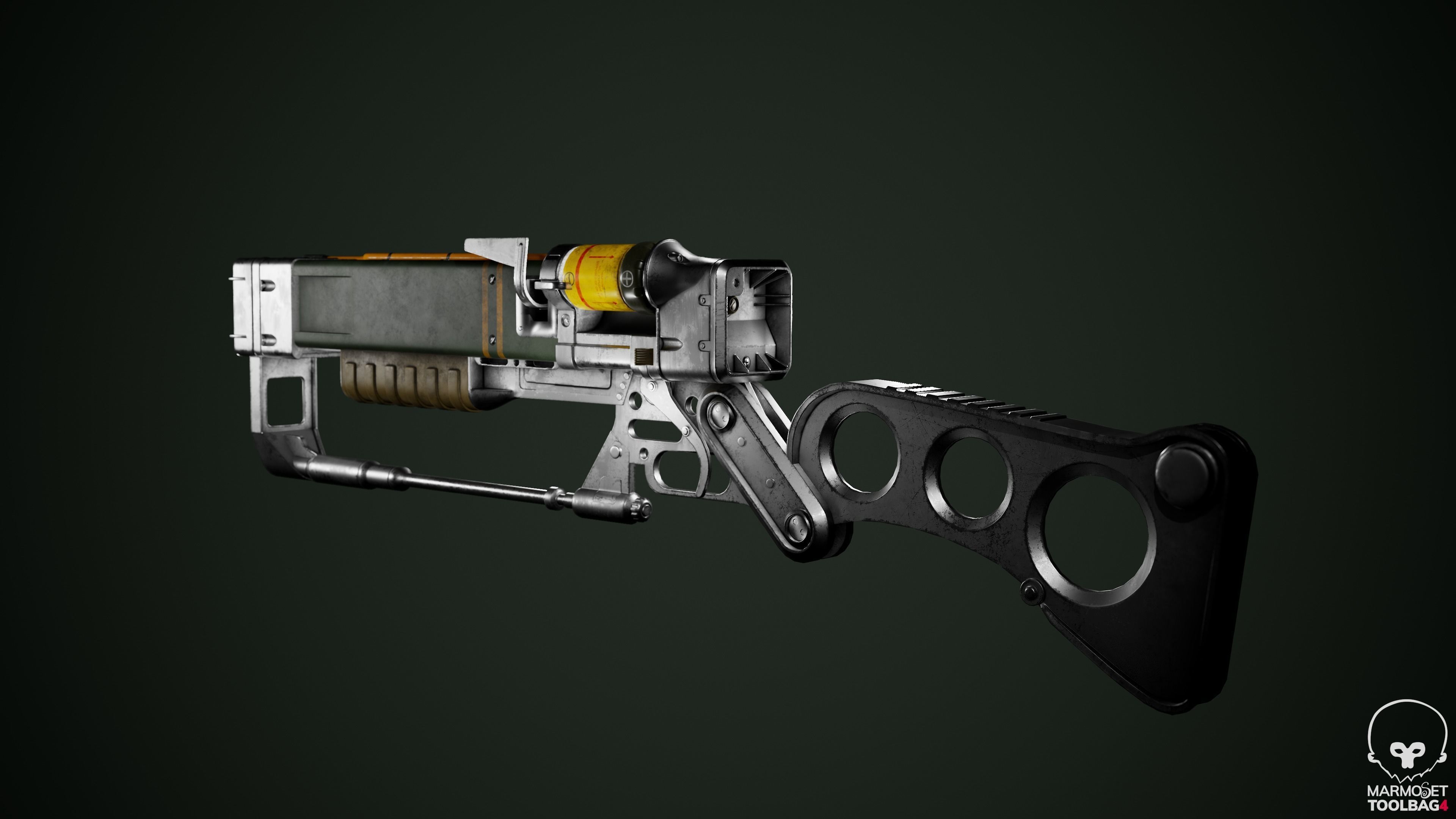 3D model Fallout AER9 Laser Rifle VR / AR / lowpoly CGTrader
