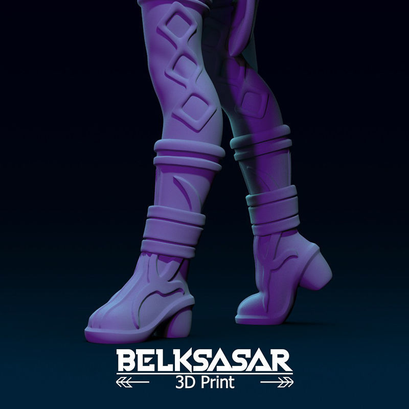 Girl Archer Aiming Normal and Topless 3D print model_15