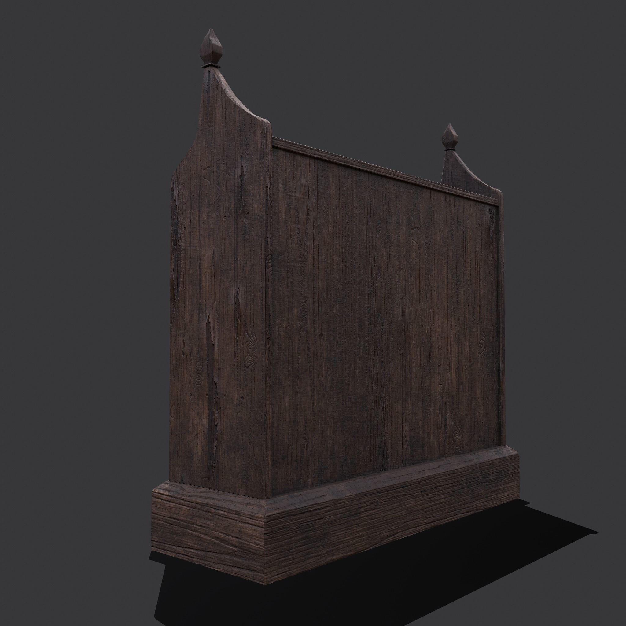 Medieval Elegant Writing Stand Low-poly 3D model_9
