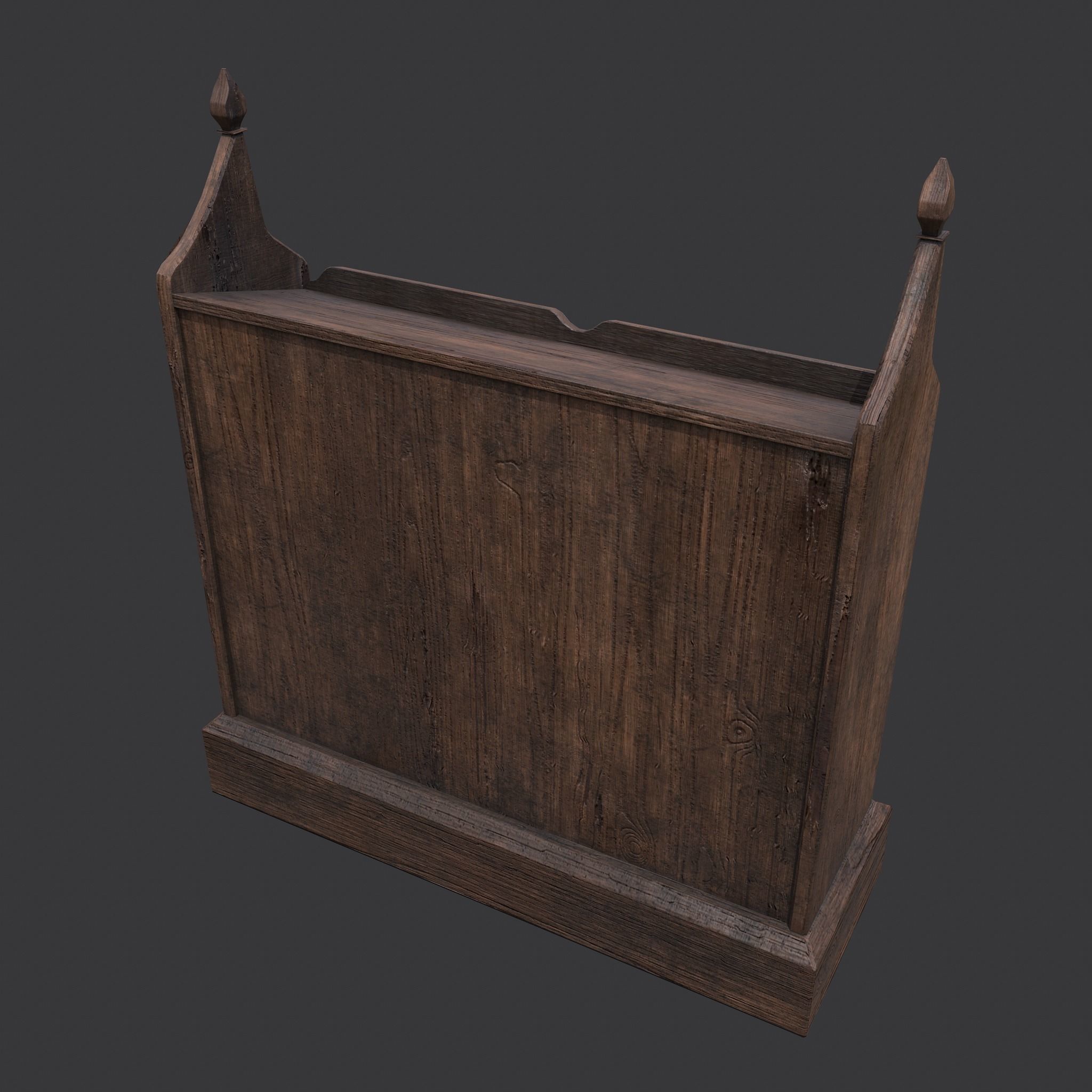 Medieval Elegant Writing Stand Low-poly 3D model_13
