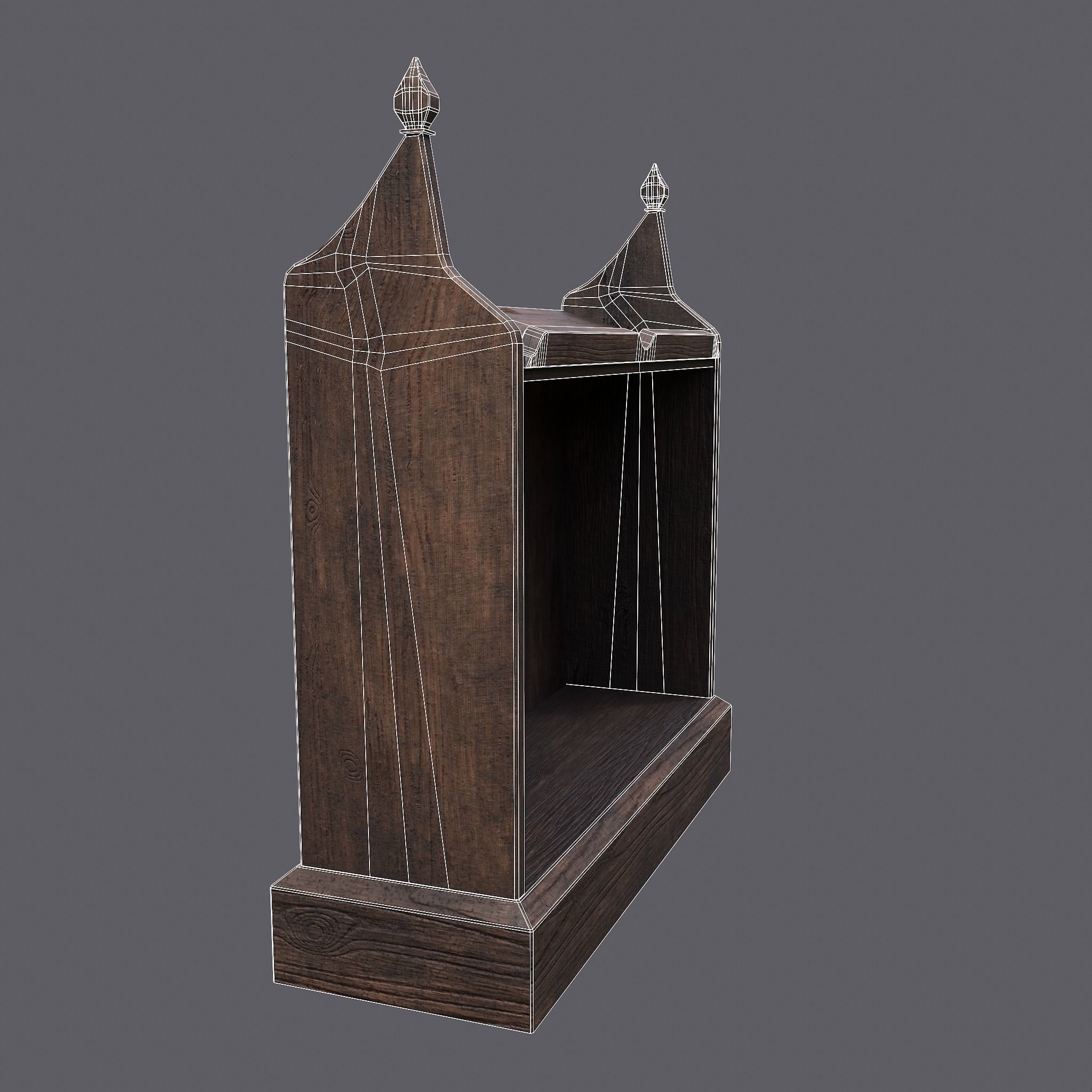 Medieval Elegant Writing Stand Low-poly 3D model_20