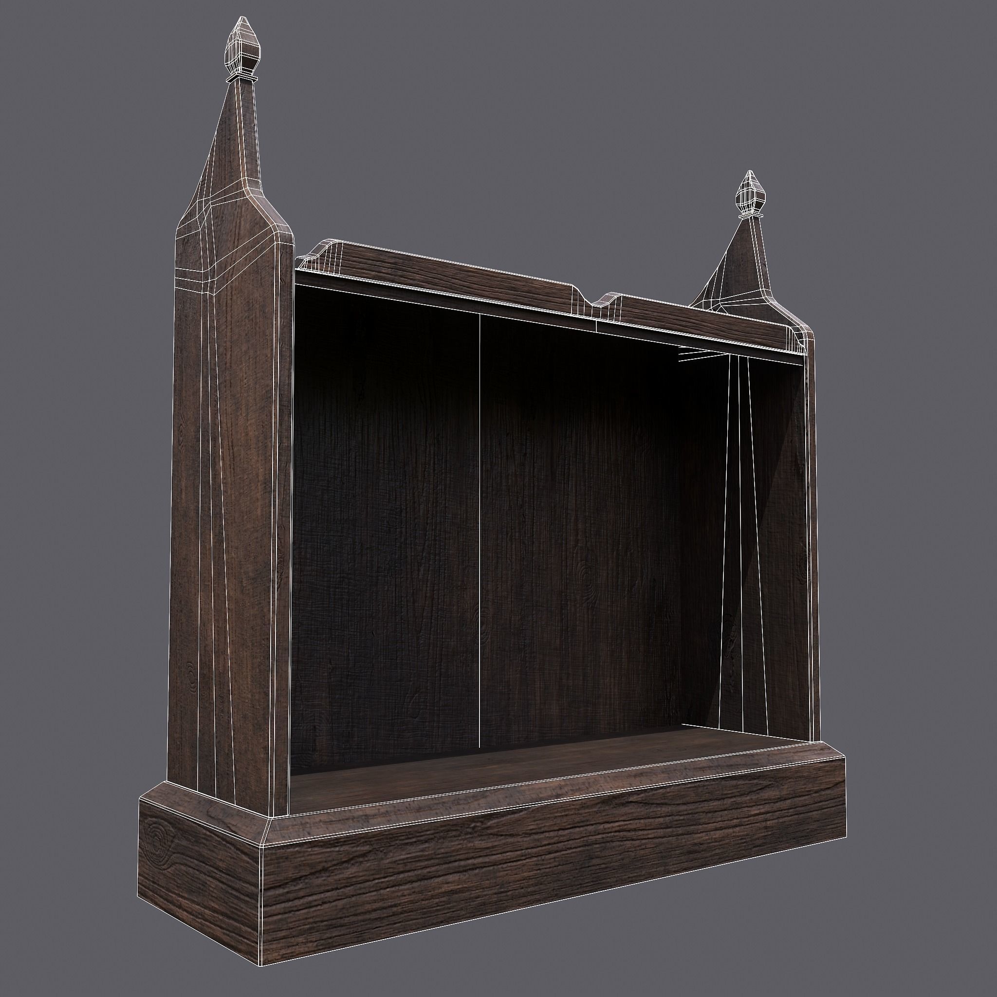 Medieval Elegant Writing Stand Low-poly 3D model_26