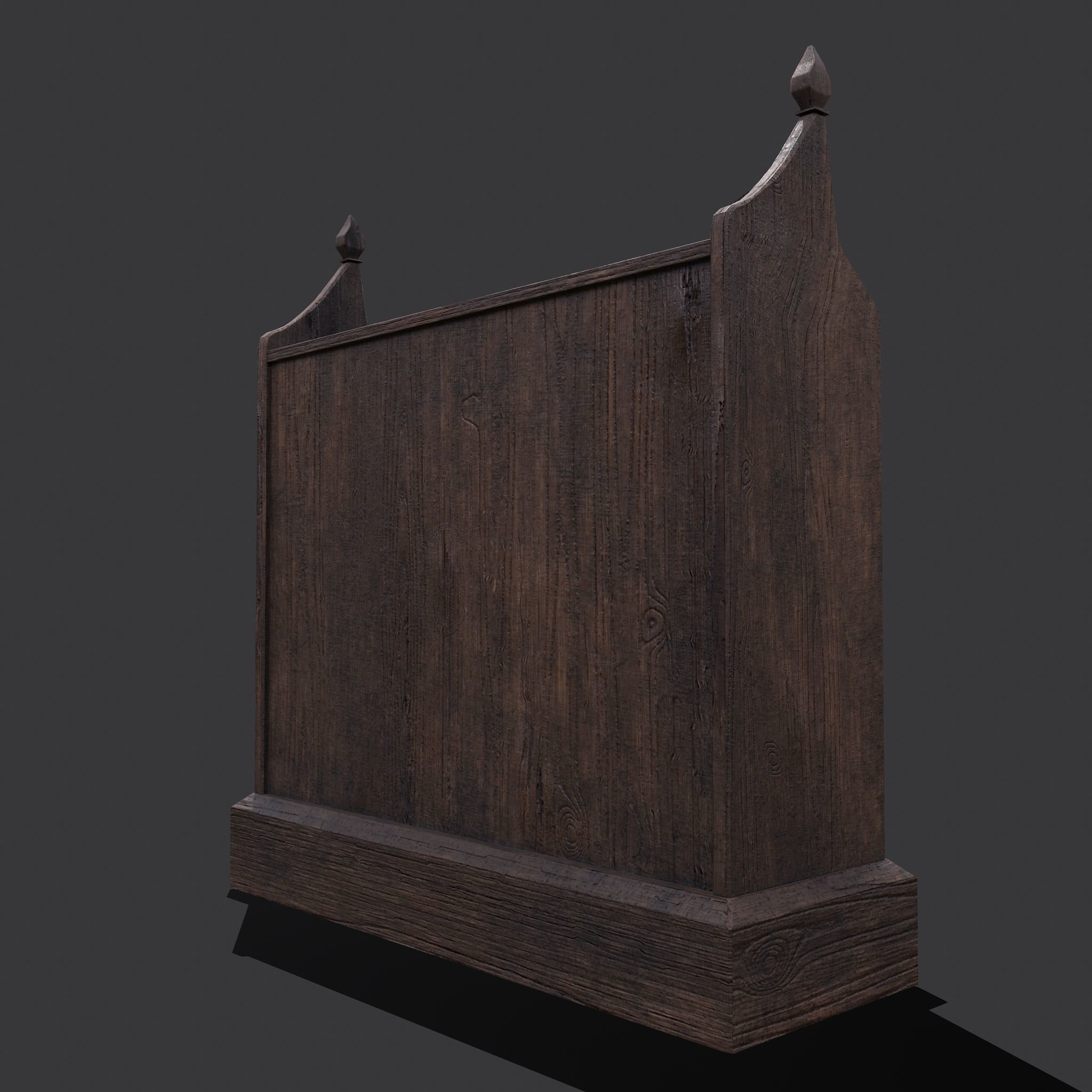 Medieval Elegant Writing Stand Low-poly 3D model_7