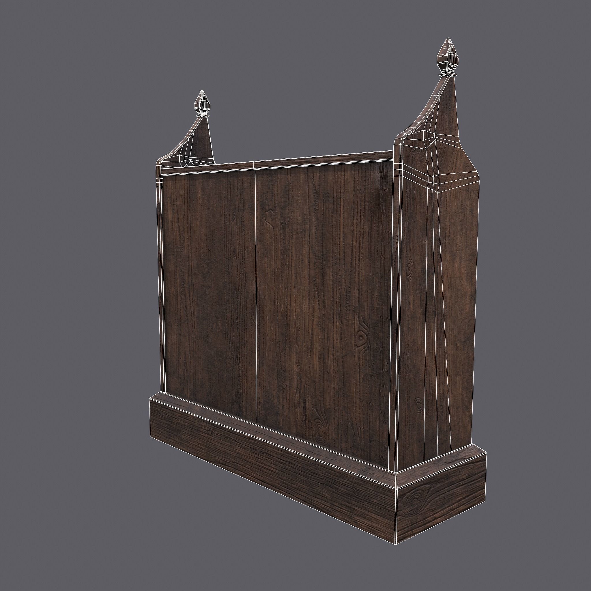 Medieval Elegant Writing Stand Low-poly 3D model_22