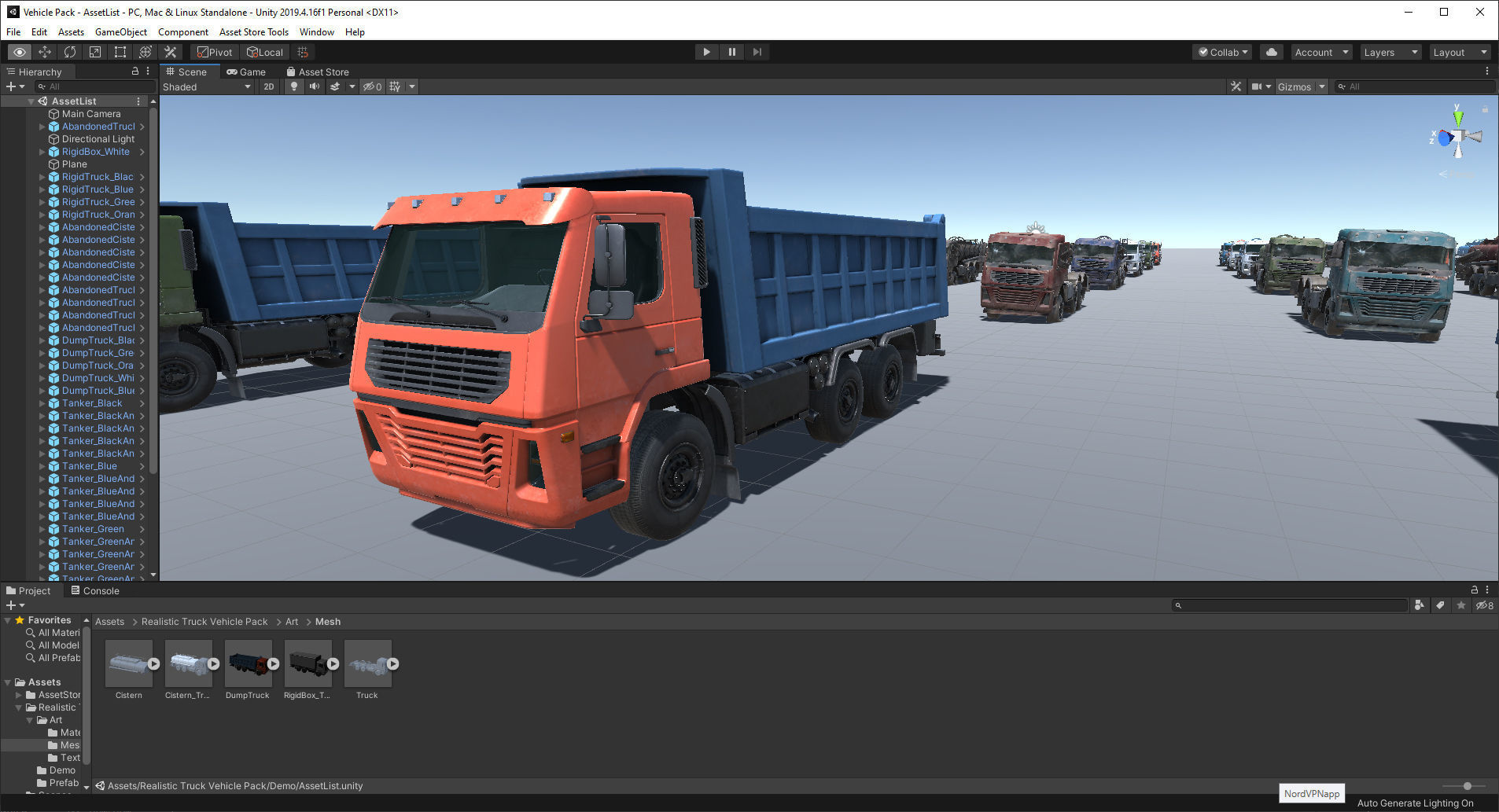 Truck Vehicle Pack Unity Low-poly 3D model_4