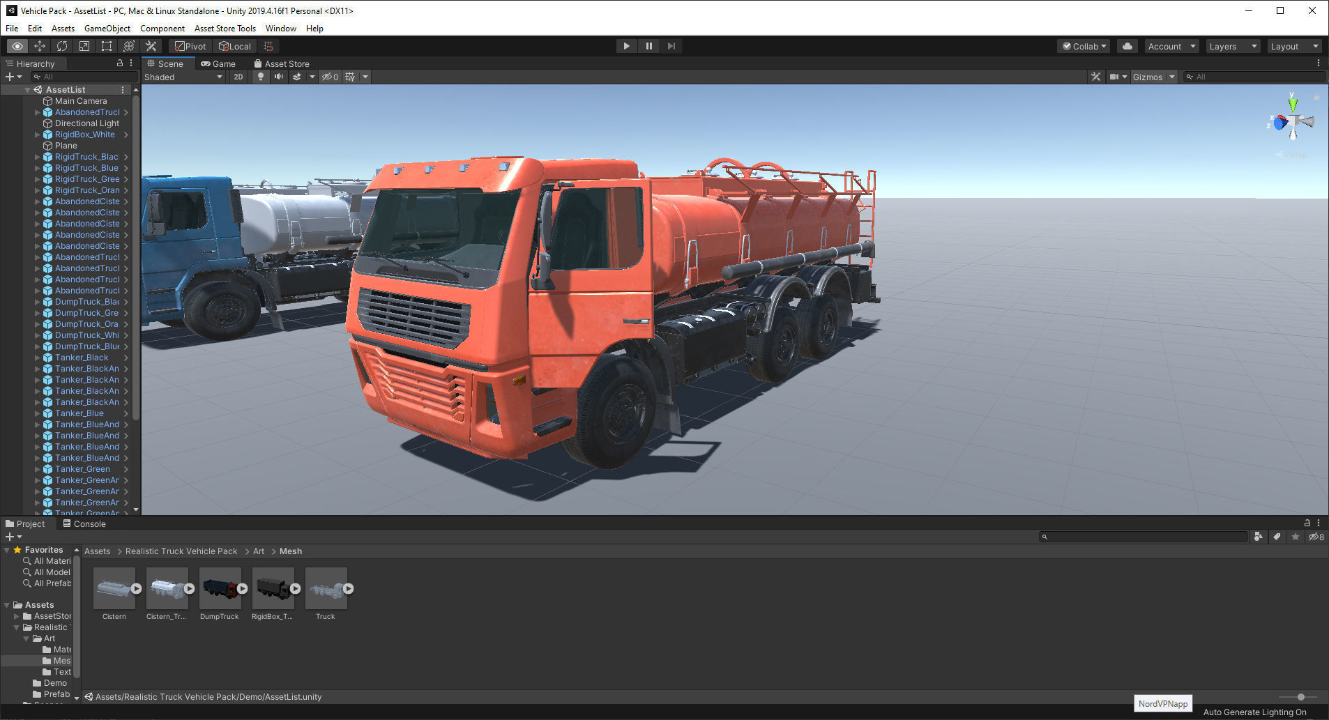 Truck Vehicle Pack Unity Low-poly 3D model_7