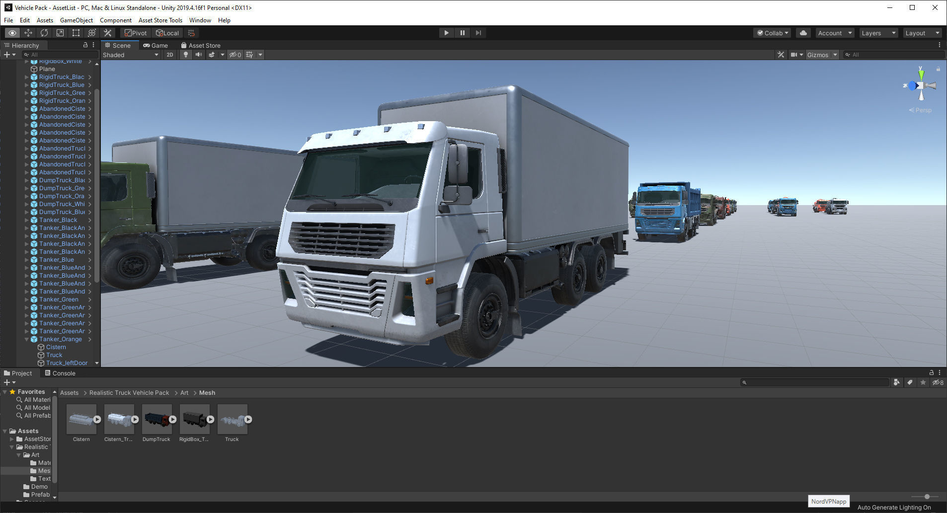 Truck Vehicle Pack Unity Low-poly 3D model_3