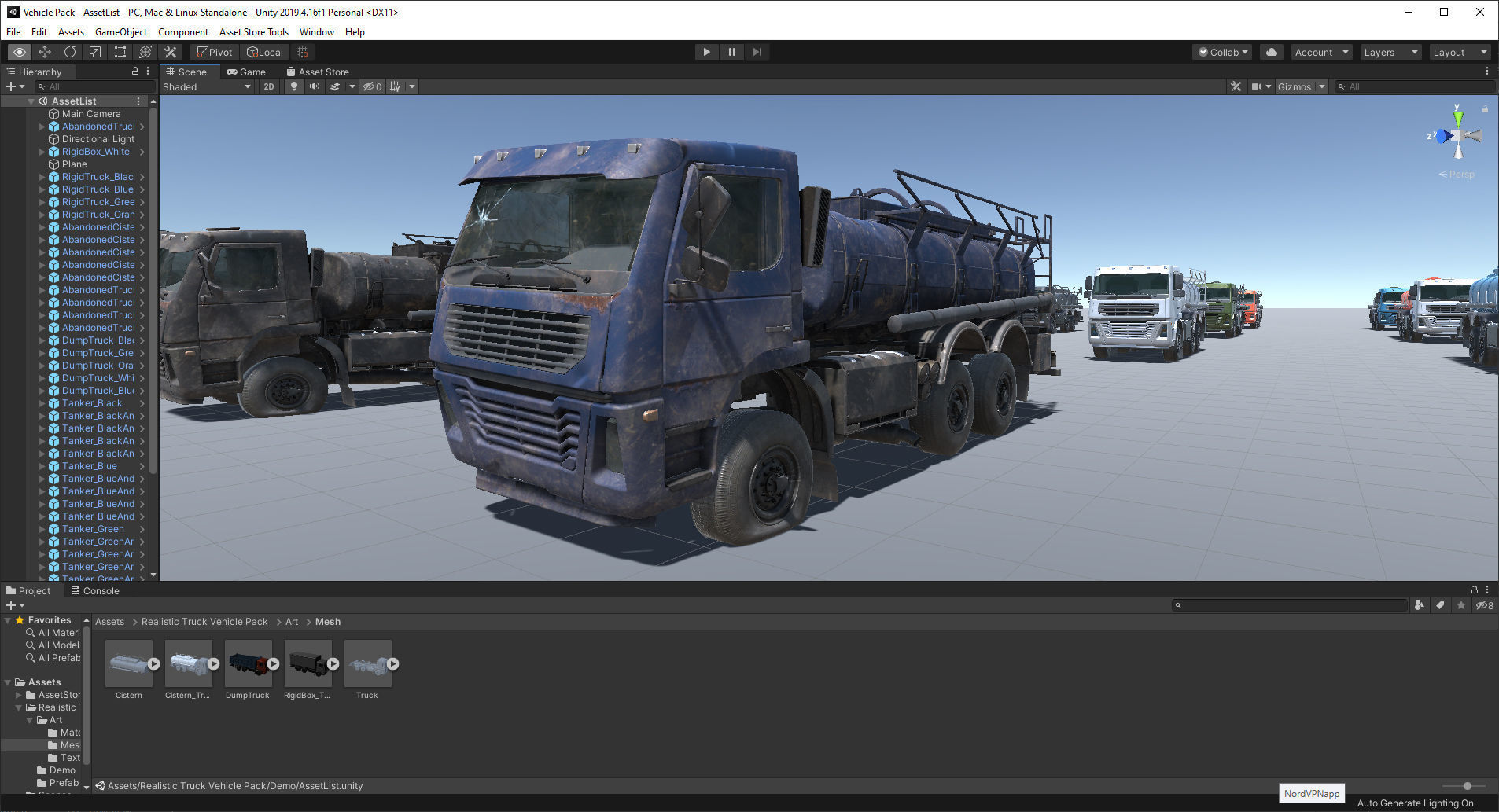 Truck Vehicle Pack Unity Low-poly 3D model_6