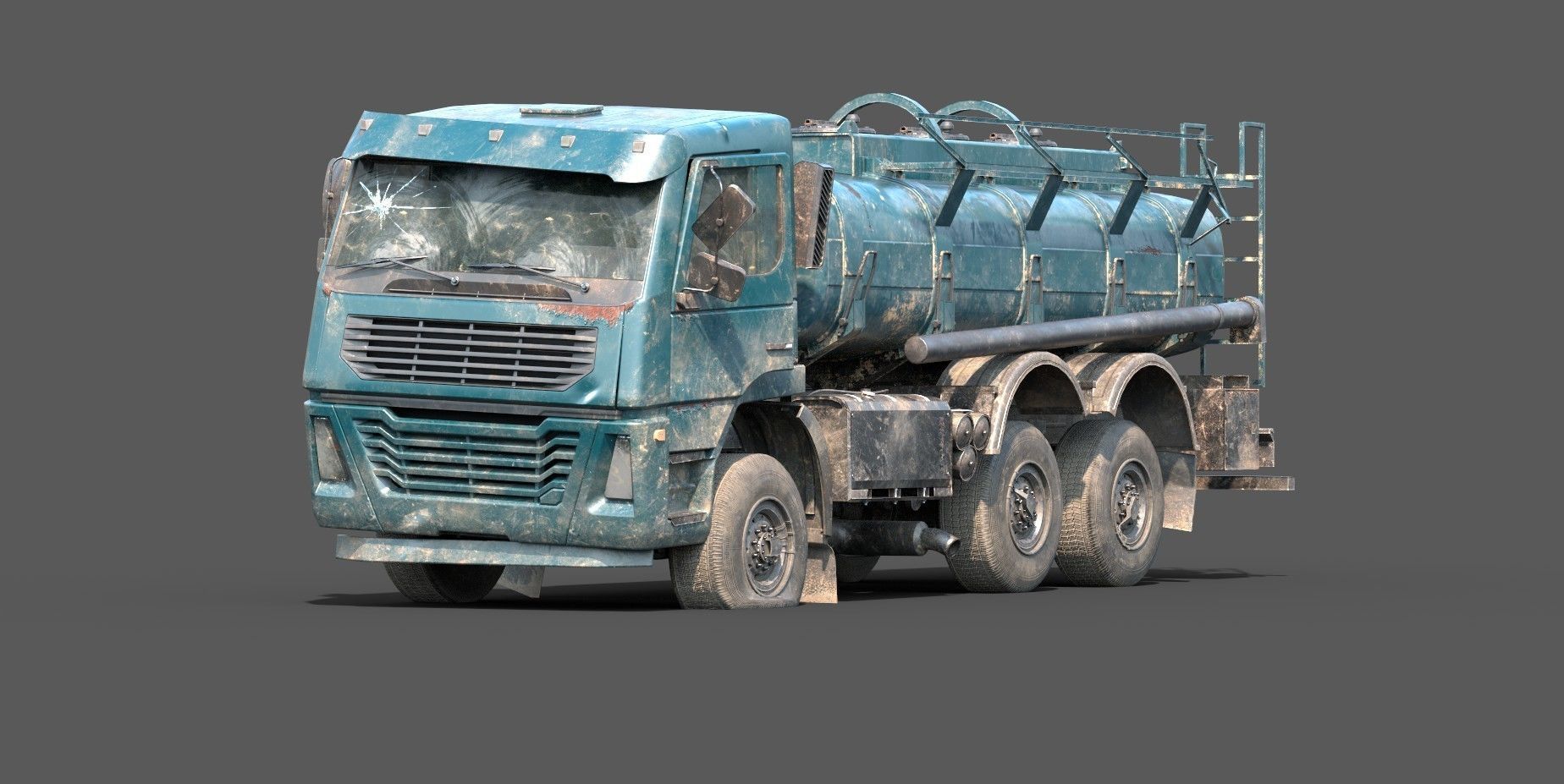 Truck Vehicle Pack Unity Low-poly 3D model_15