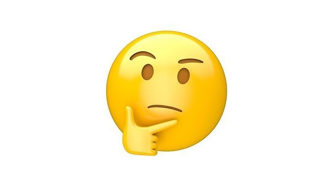 Apple Thinking Face 3D model