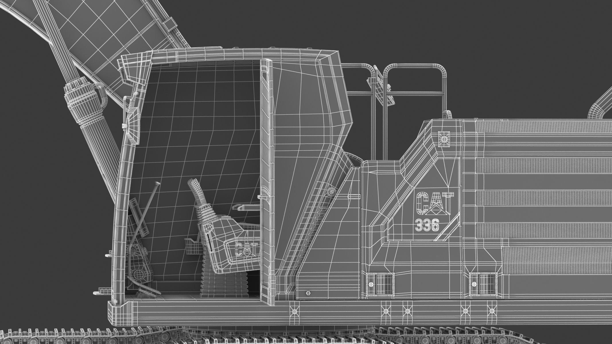 Cat 336 Excavator 3D model_37