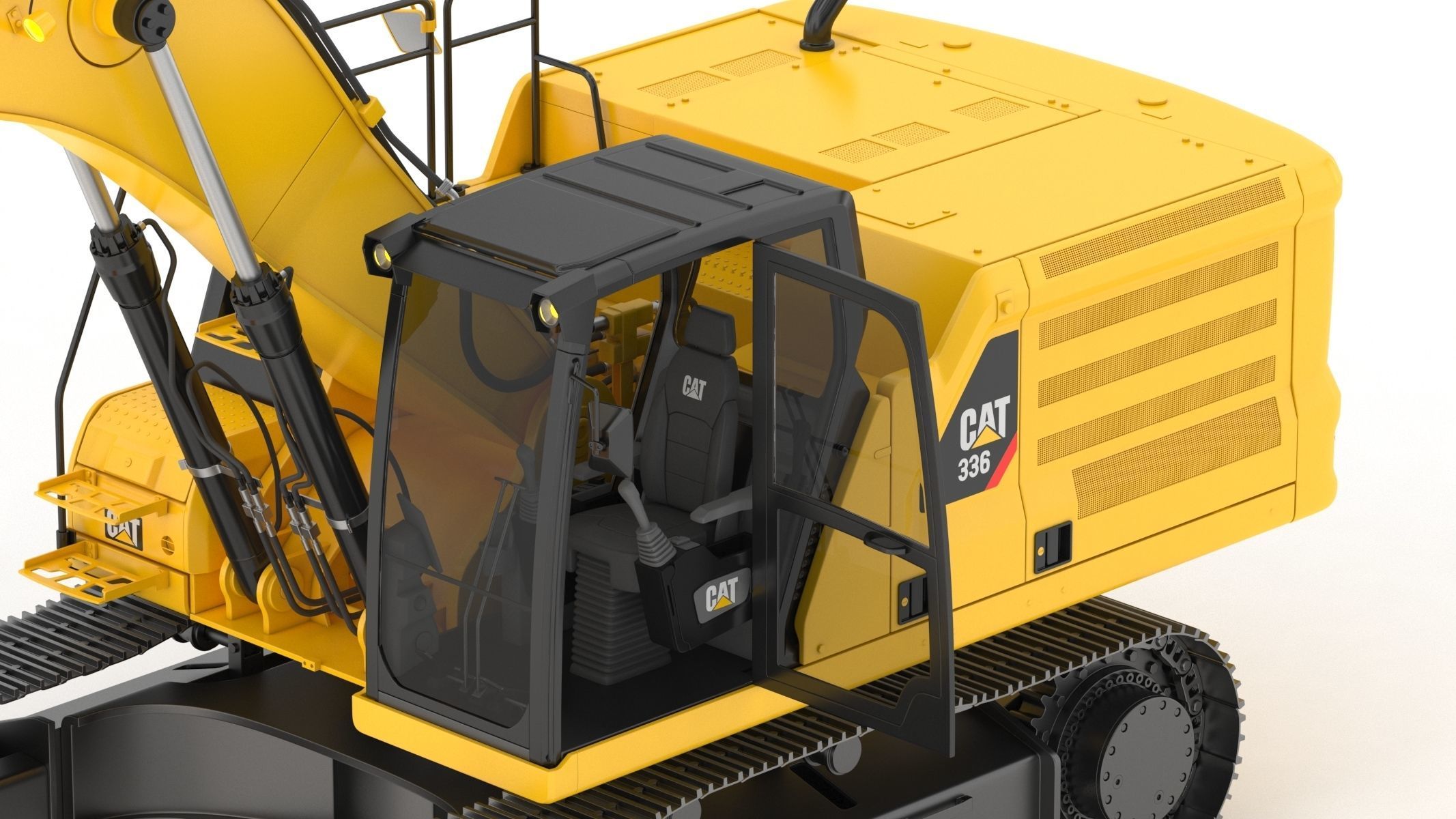 Cat 336 Excavator 3D model_10