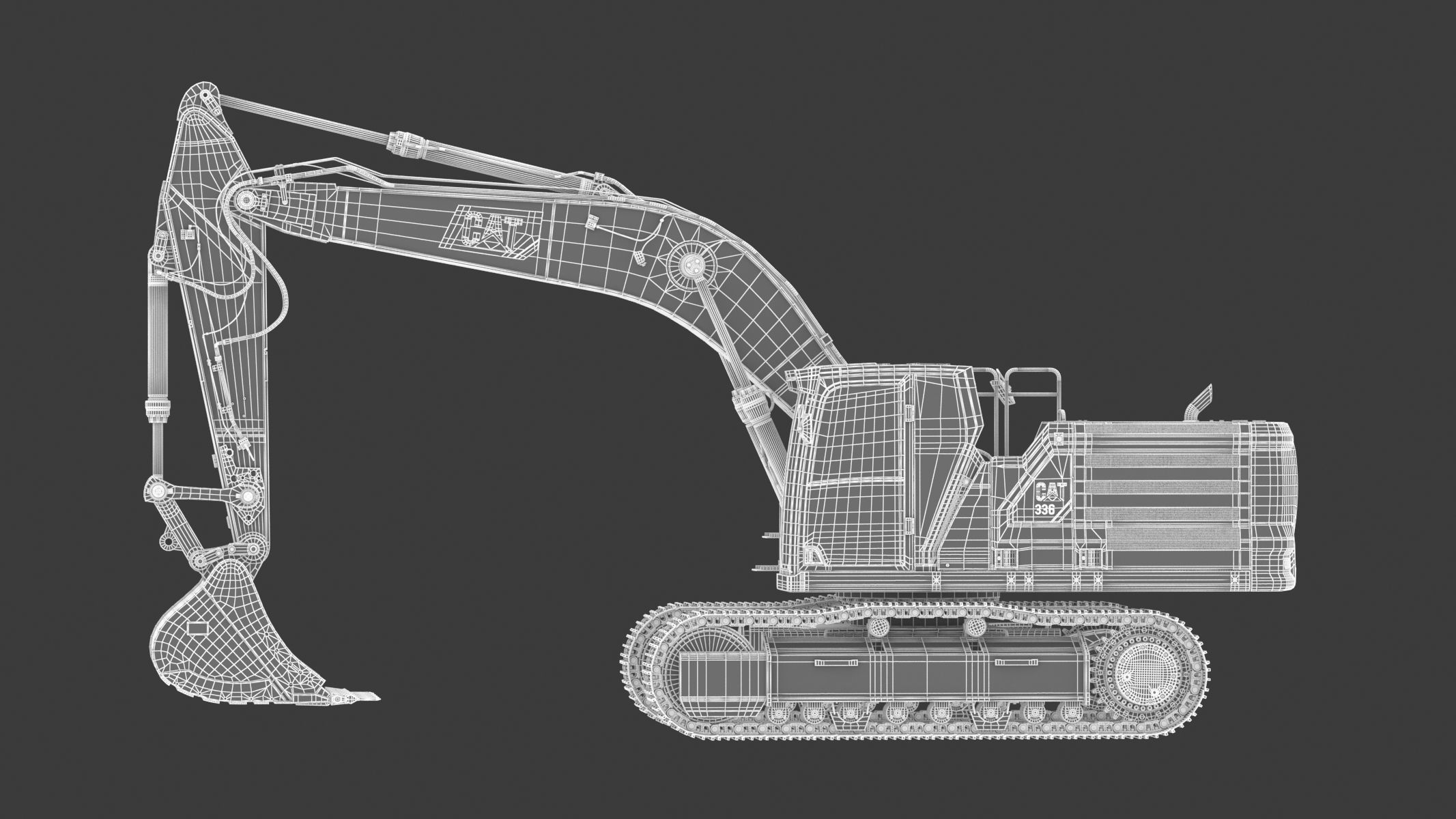 Cat 336 Excavator 3D model_27