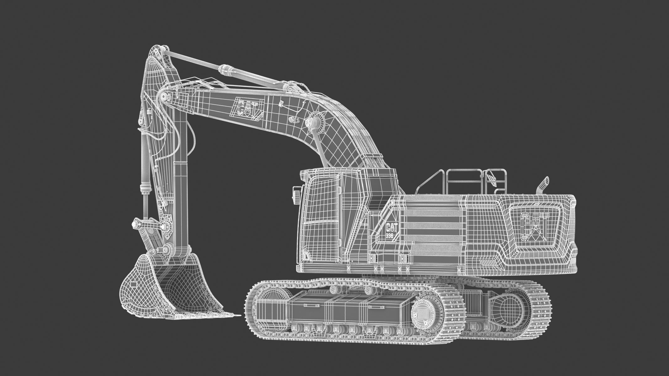 Cat 336 Excavator 3D model_26