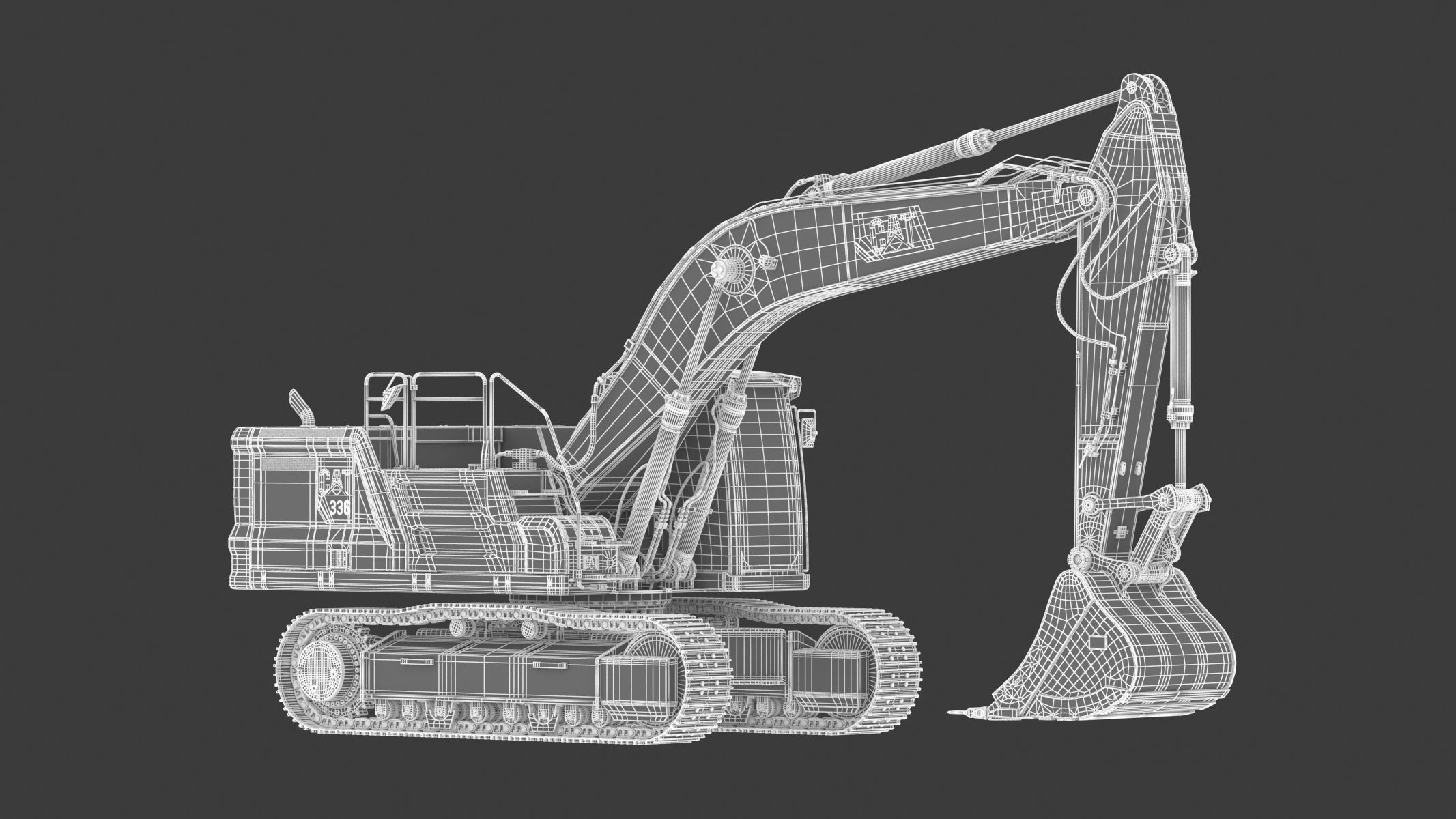 Cat 336 Excavator 3D model_22