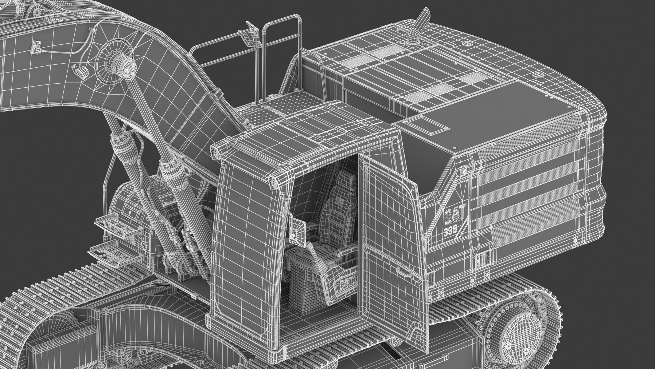Cat 336 Excavator 3D model_30