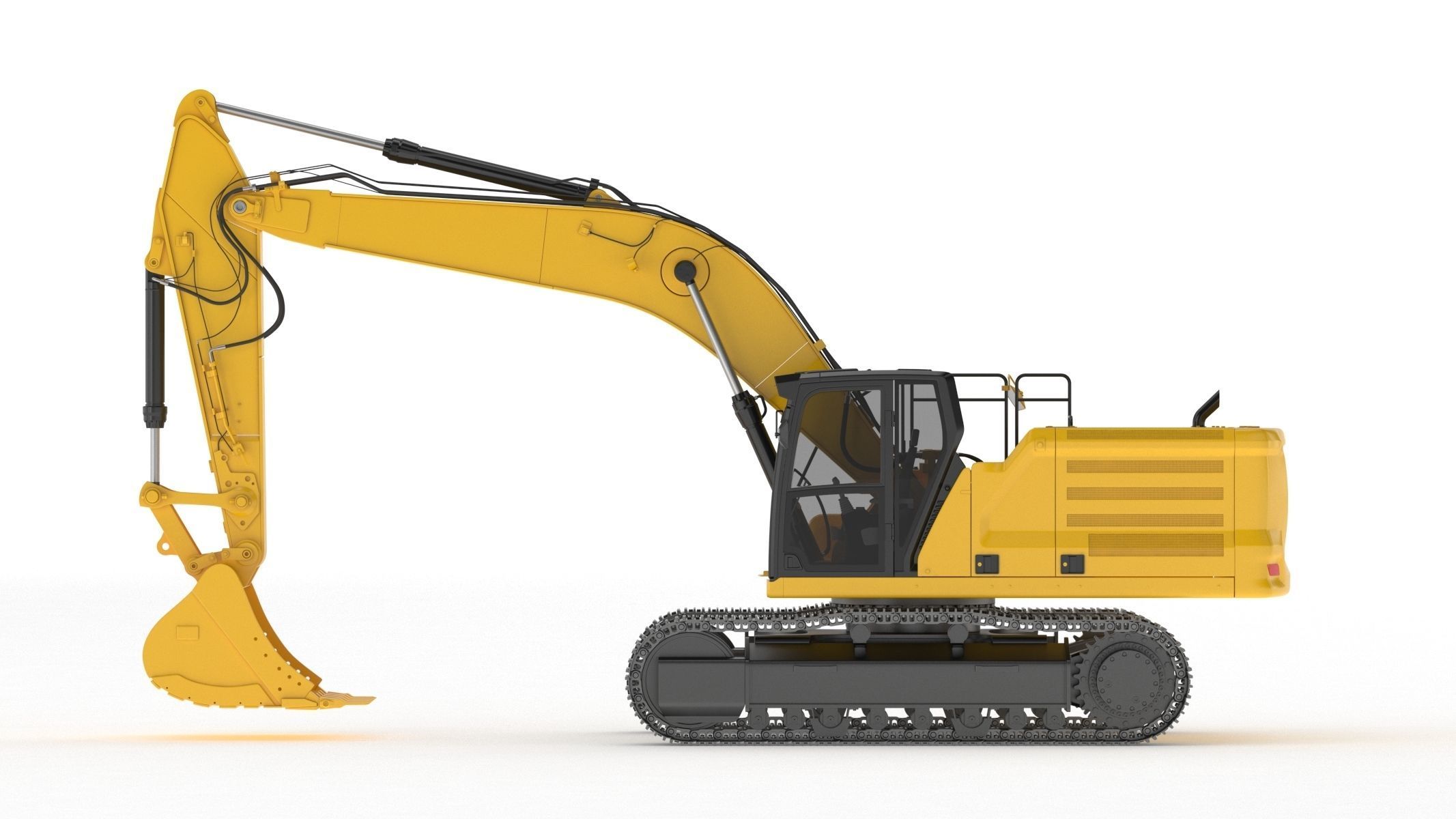 Crawler Excavator Generic 3D model_7