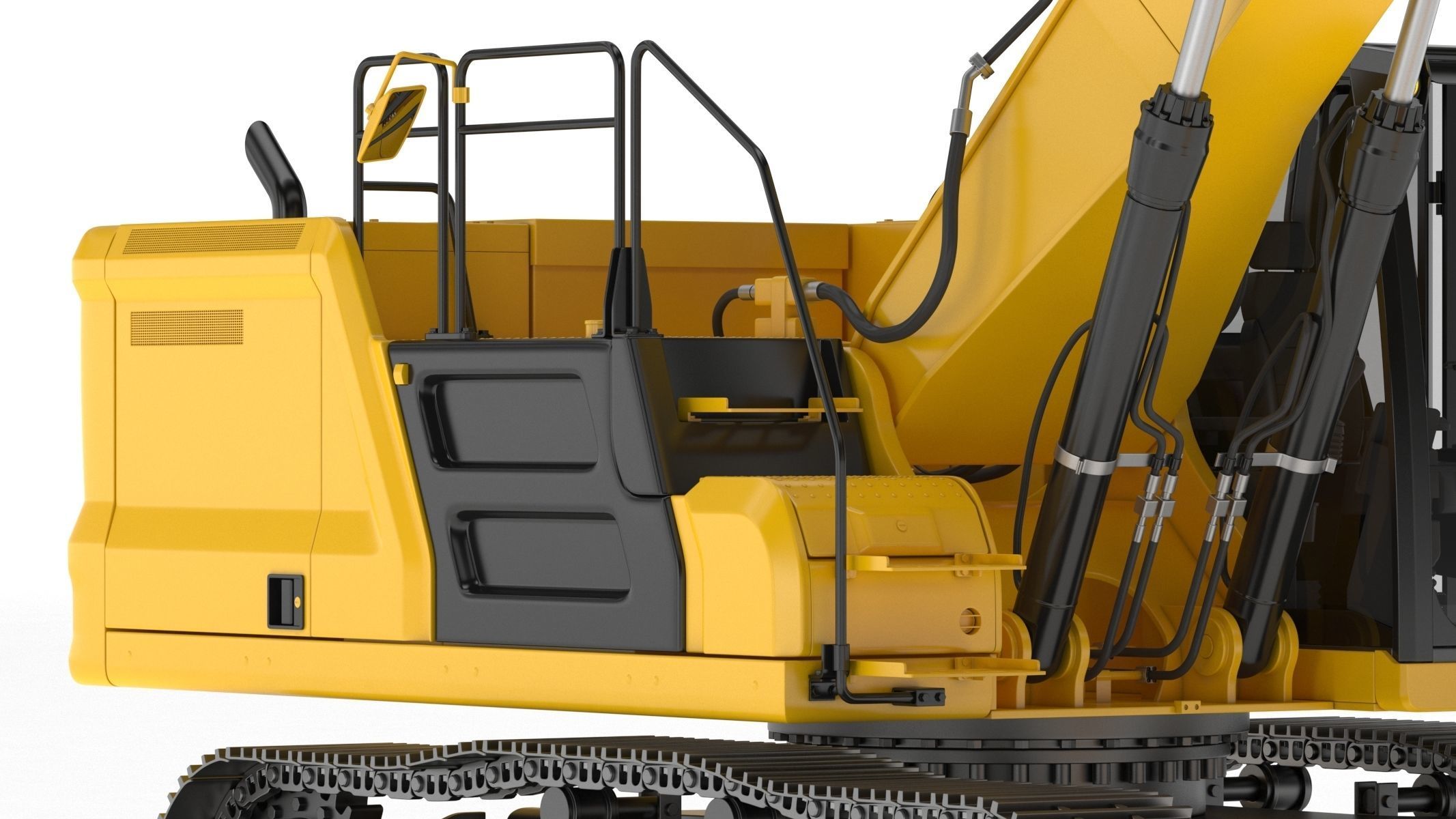 Crawler Excavator Generic 3D model_11