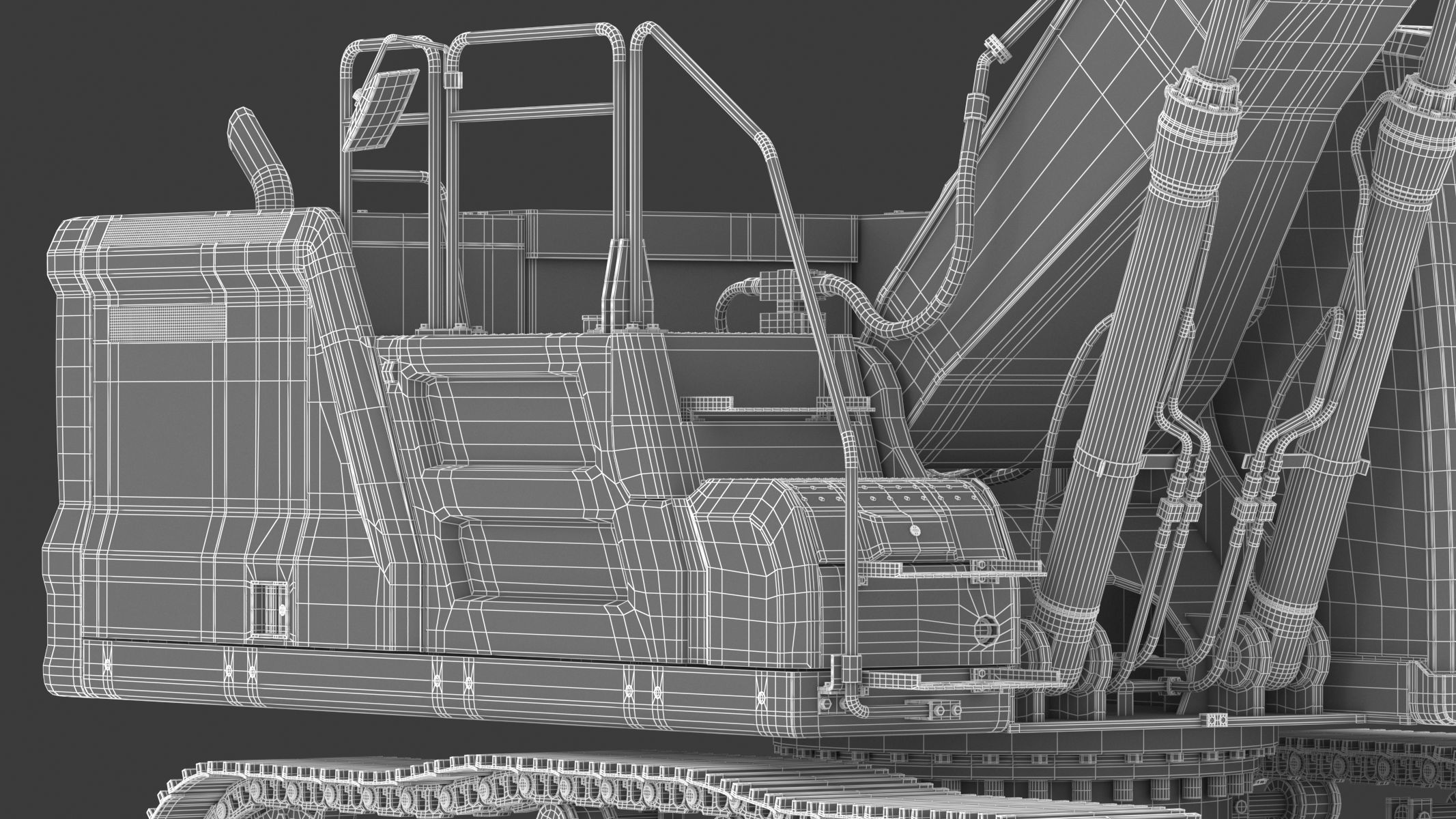 Crawler Excavator Generic 3D model_31