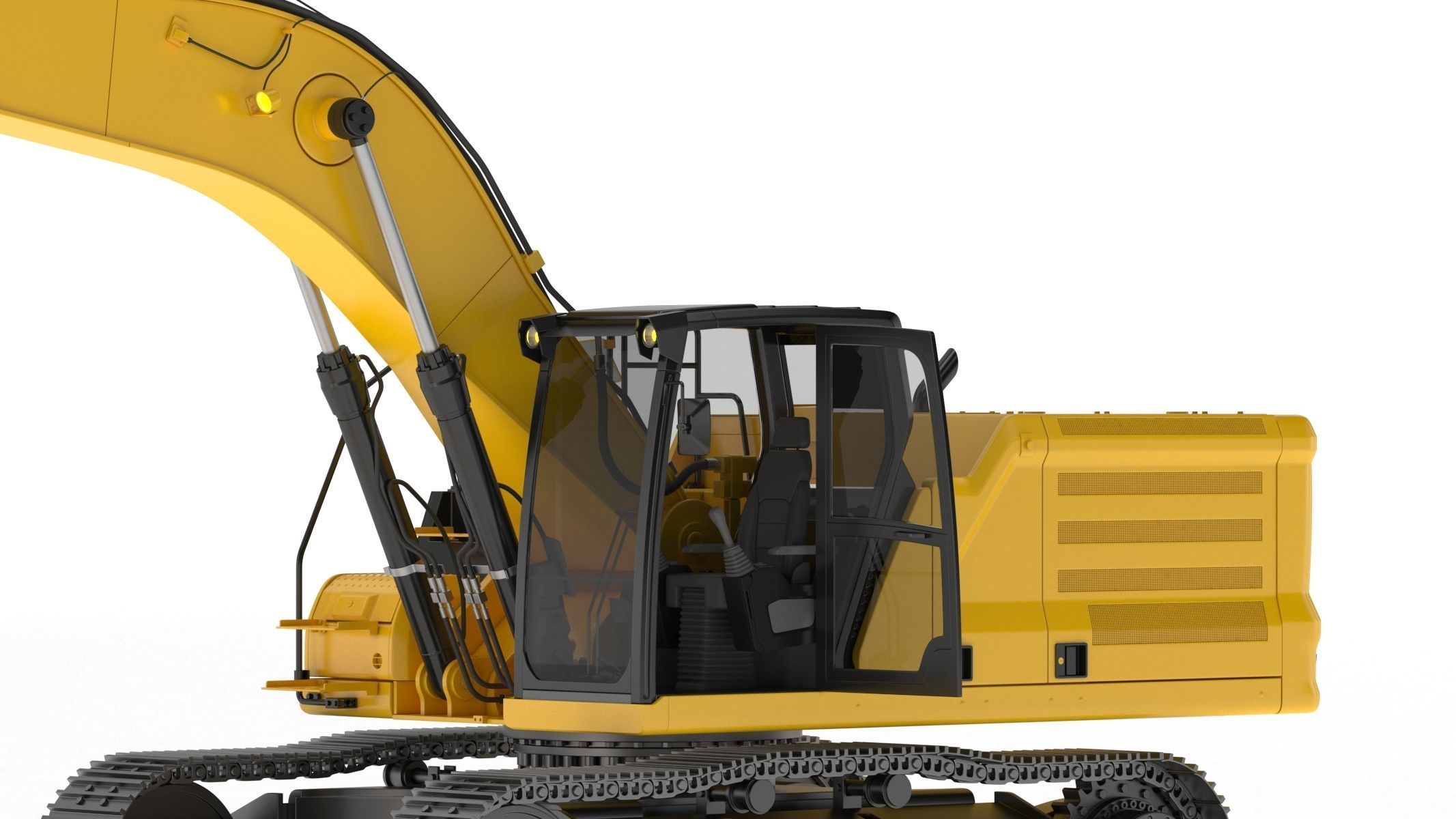 Crawler Excavator Generic 3D model_10