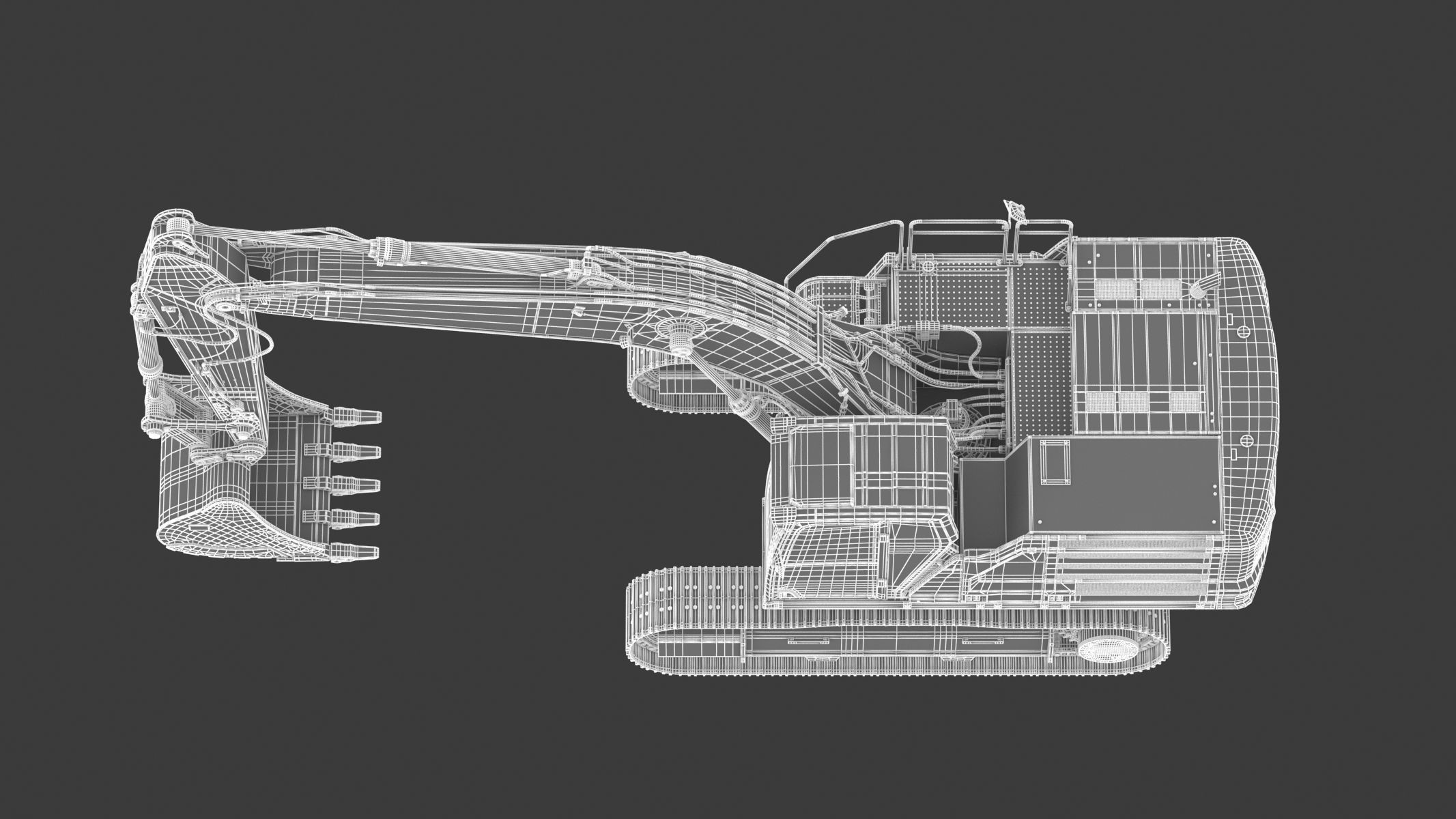 Crawler Excavator Generic 3D model_28