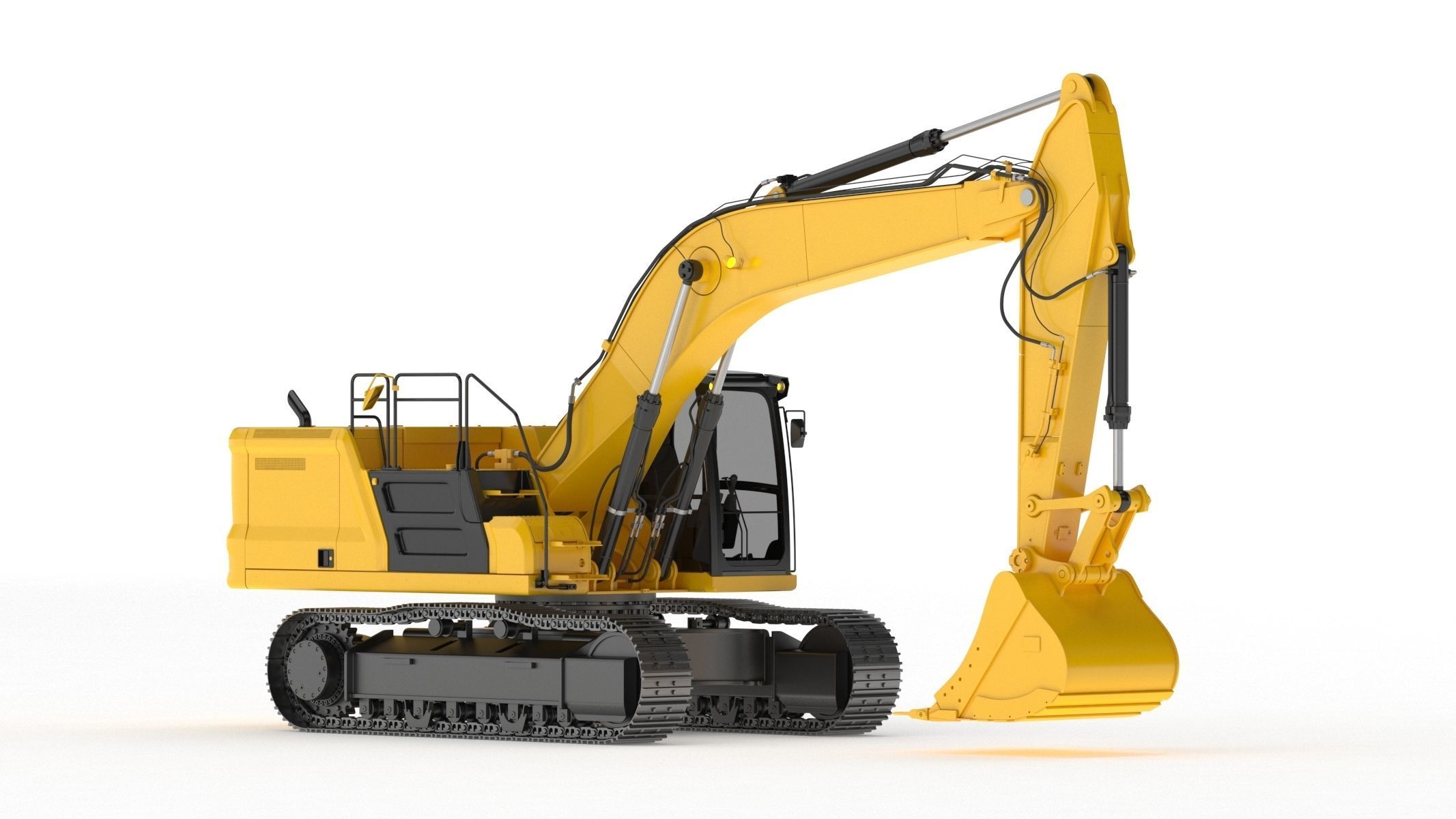 Crawler Excavator Generic 3D model_2