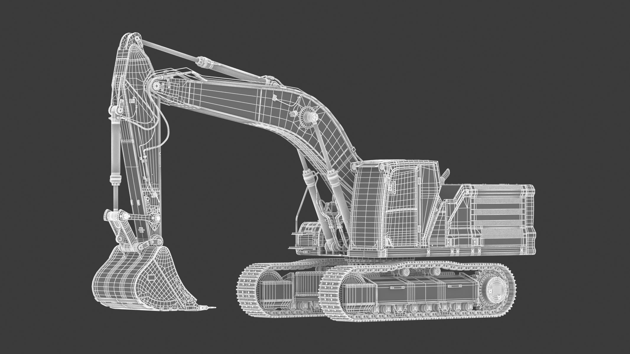 Crawler Excavator Generic 3D model_20