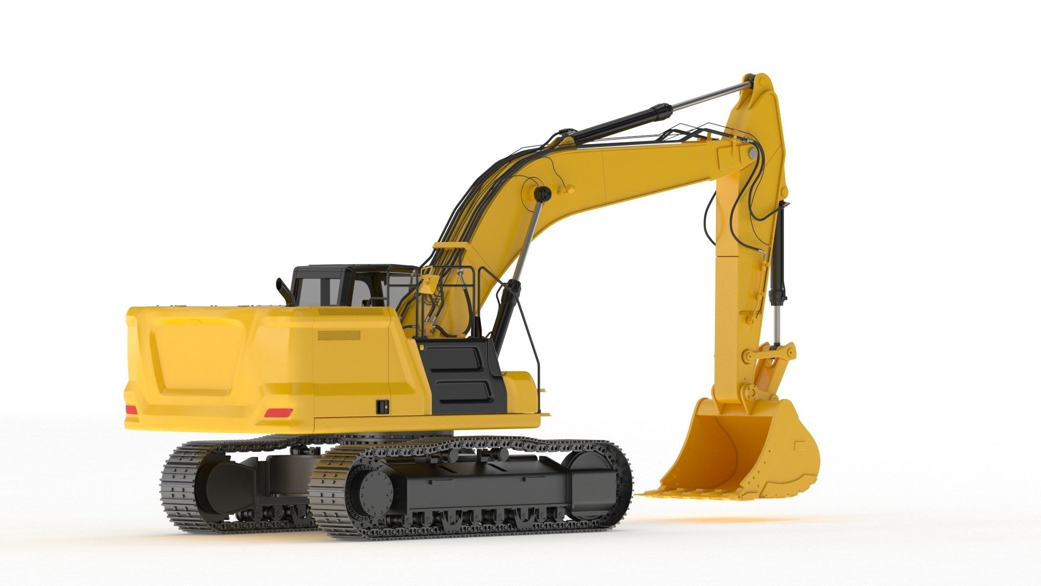 Crawler Excavator Generic 3D model_4