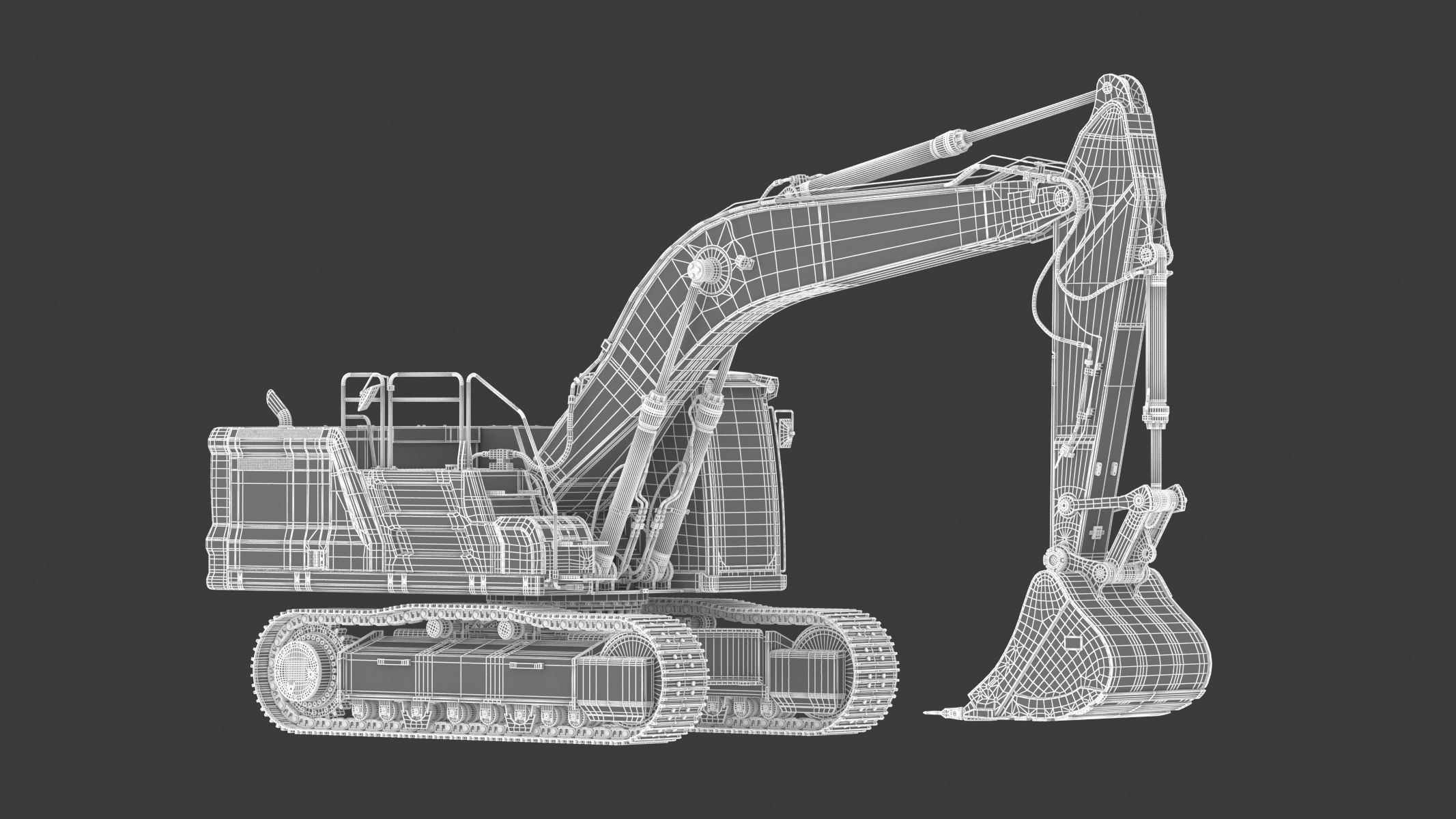 Crawler Excavator Generic 3D model_22