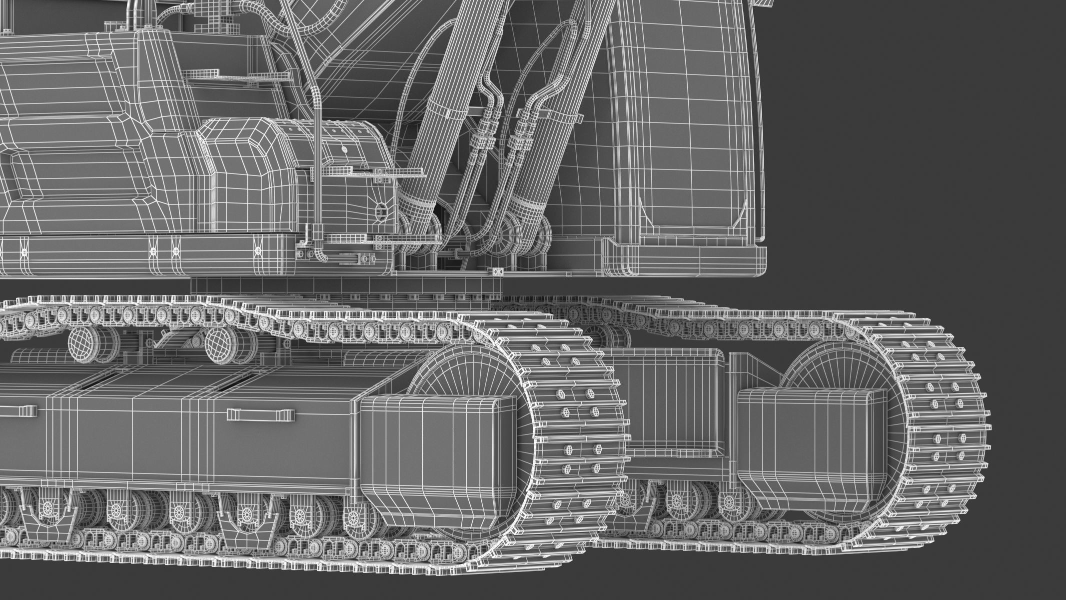 Crawler Excavator Generic 3D model_32