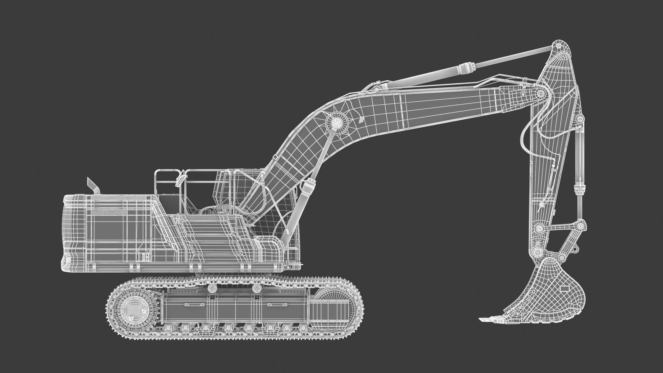Crawler Excavator Generic 3D model_23