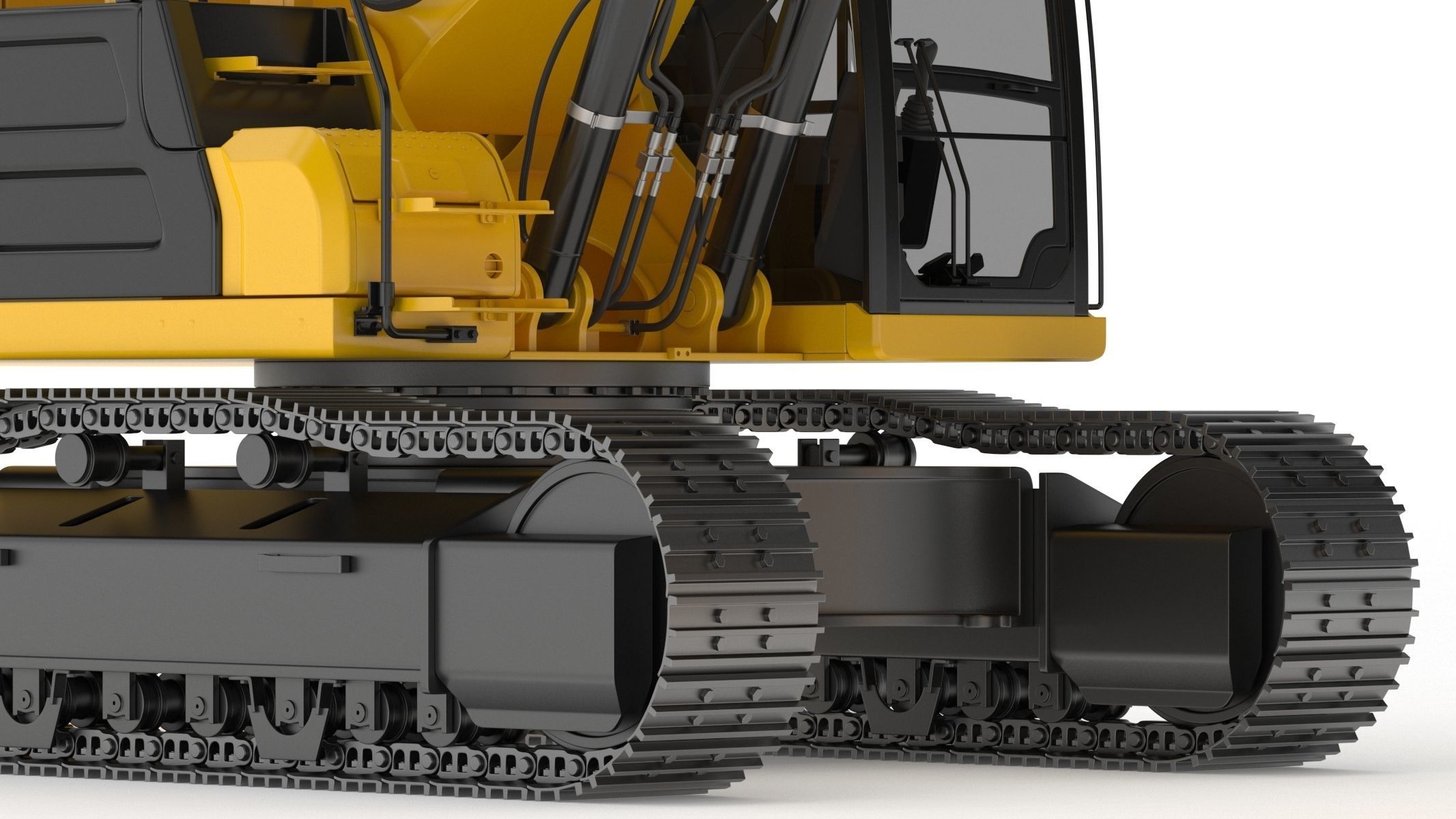 Crawler Excavator Generic 3D model_12