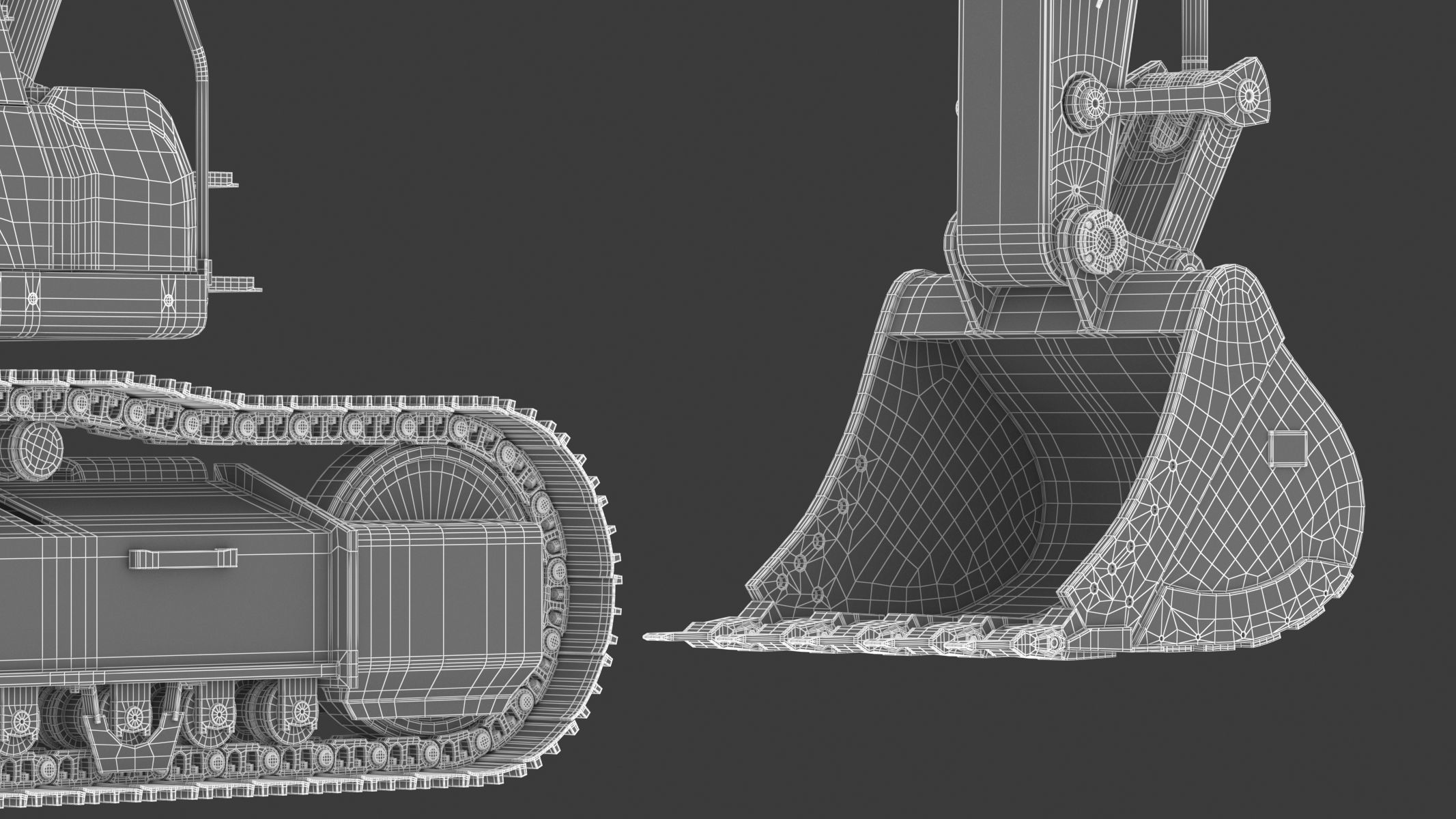 Crawler Excavator Generic 3D model_34
