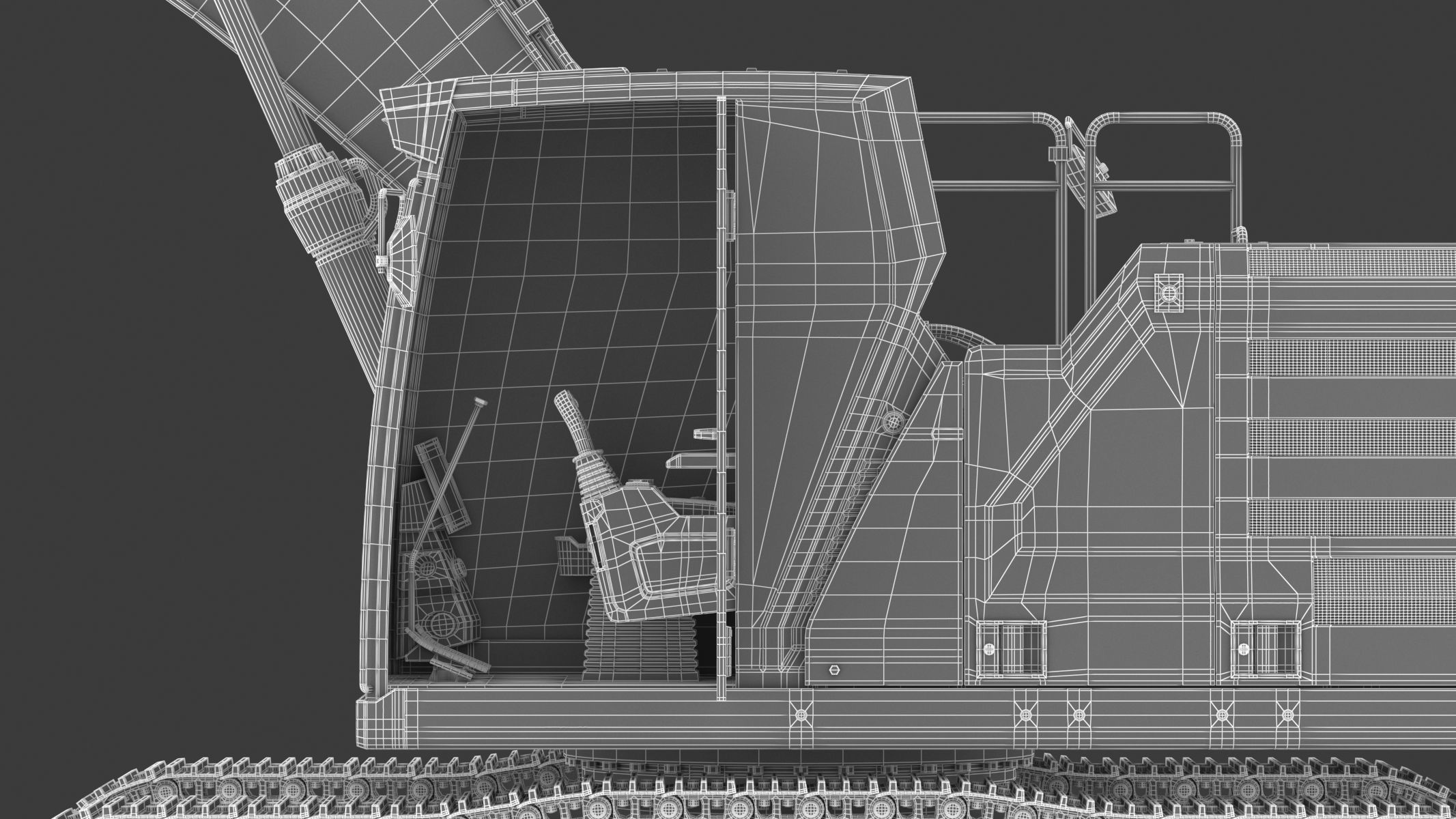 Crawler Excavator Generic 3D model_37