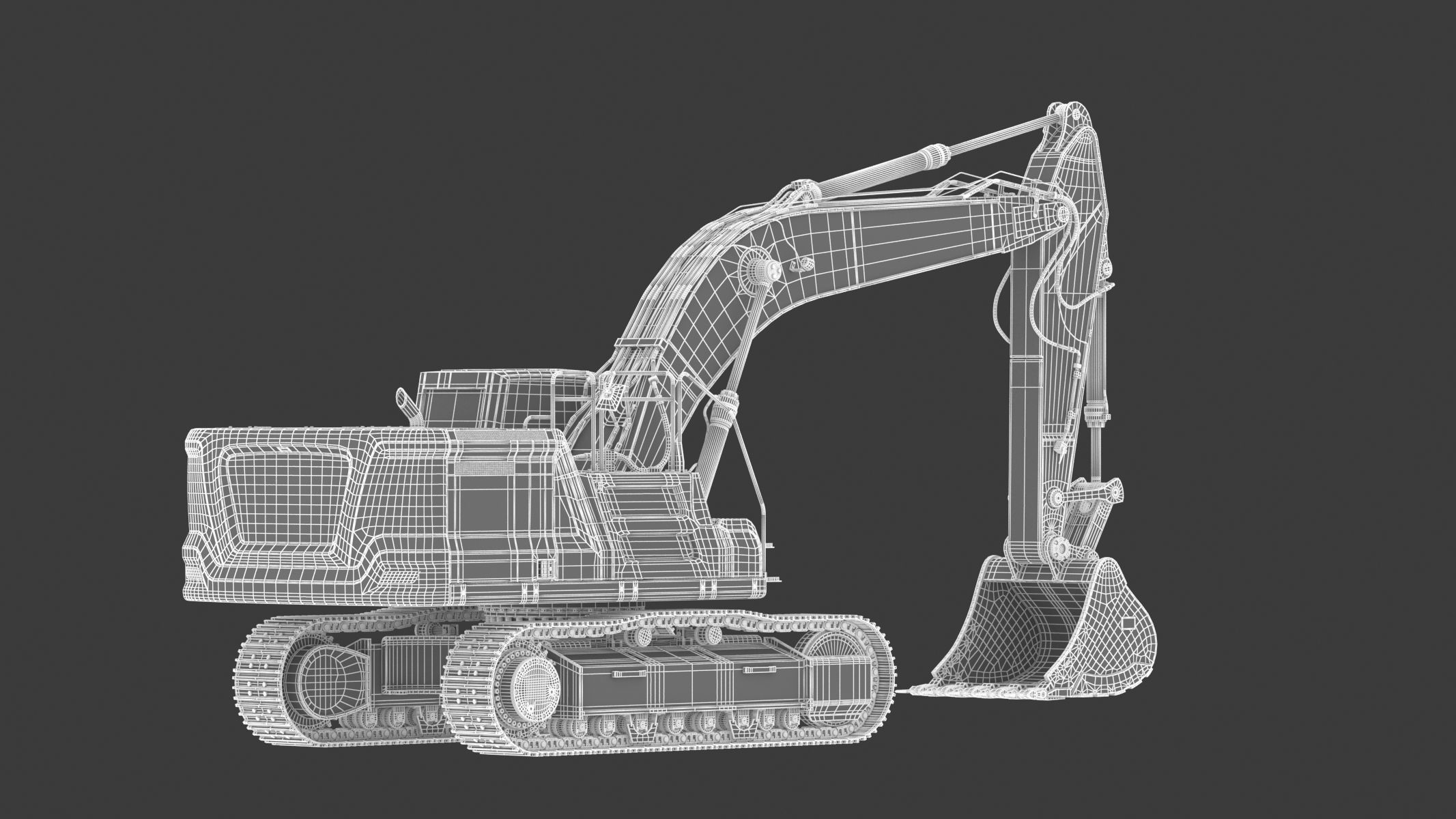 Crawler Excavator Generic 3D model_24