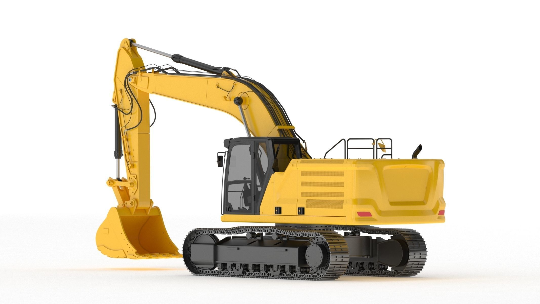 Crawler Excavator Generic 3D model_6