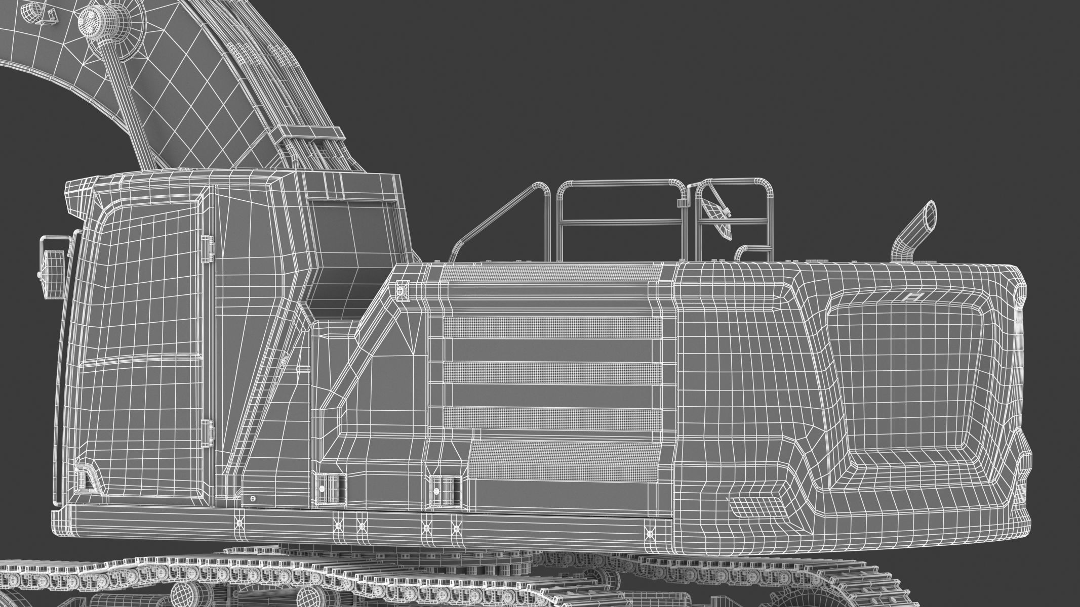 Crawler Excavator Generic 3D model_36