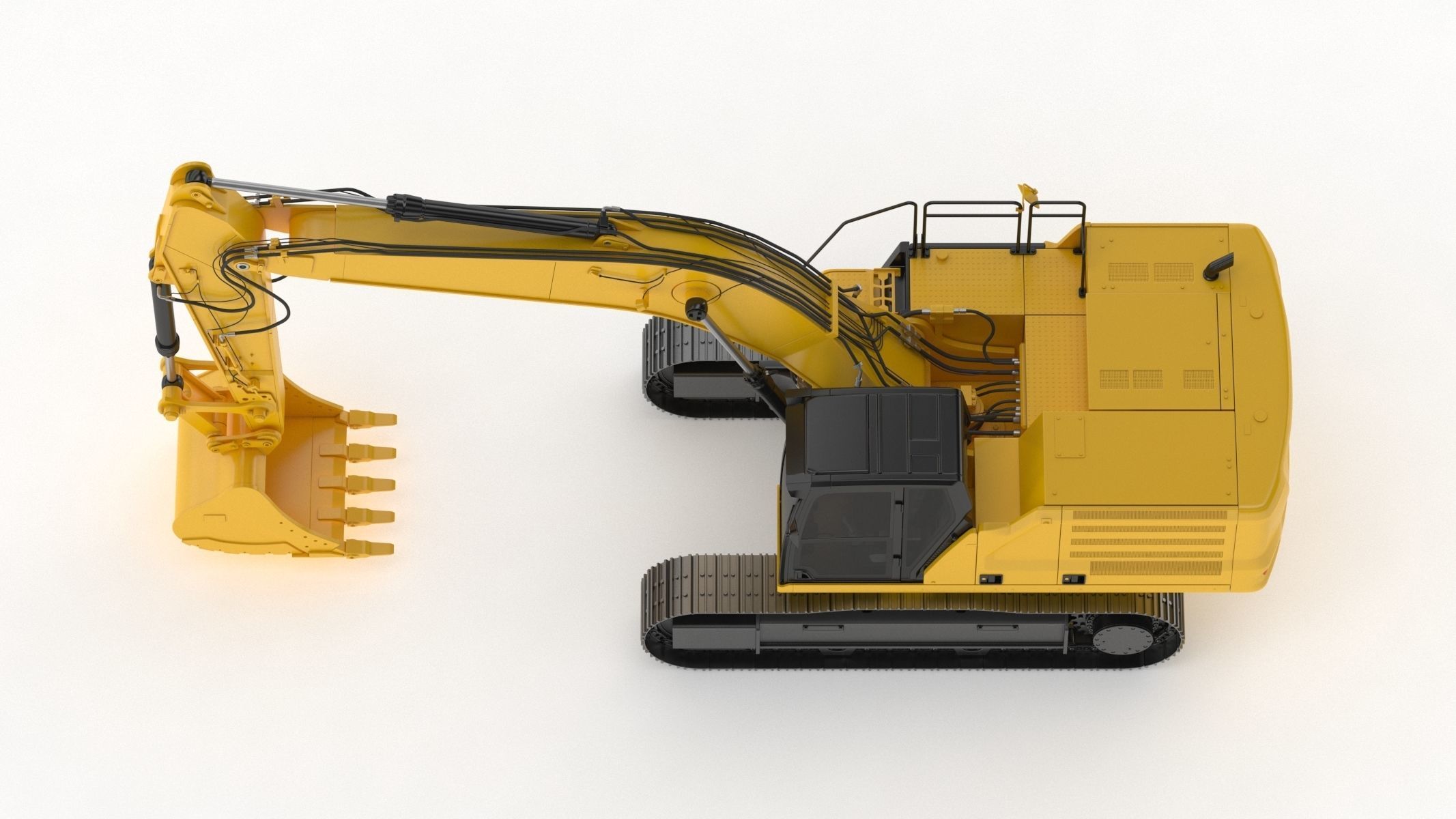 Crawler Excavator Generic 3D model_8