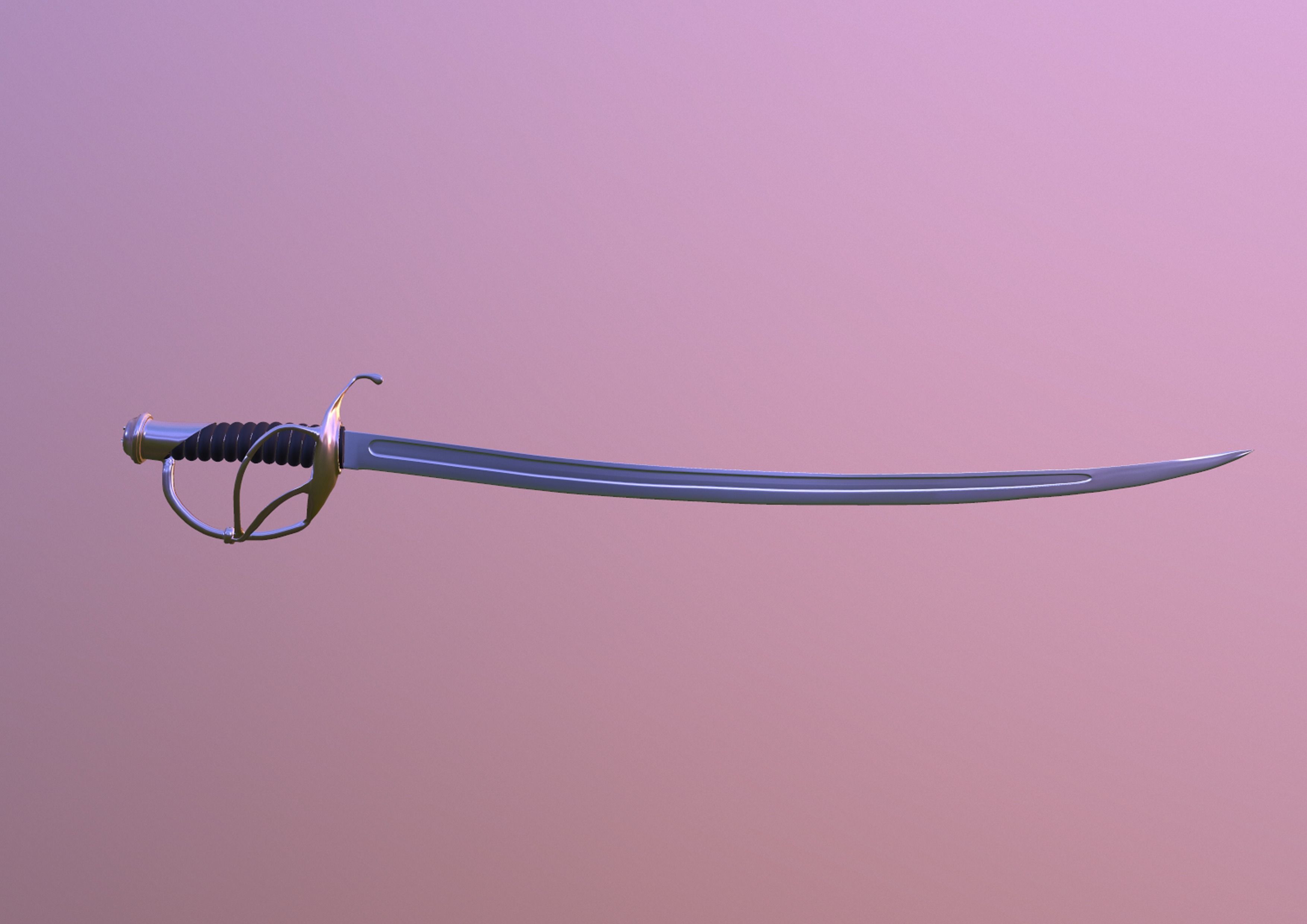  The US Cavalery saber  3D model_1