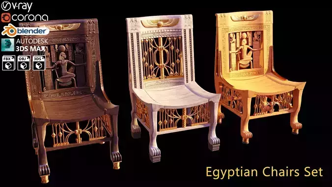 Egyptian Chairs Set