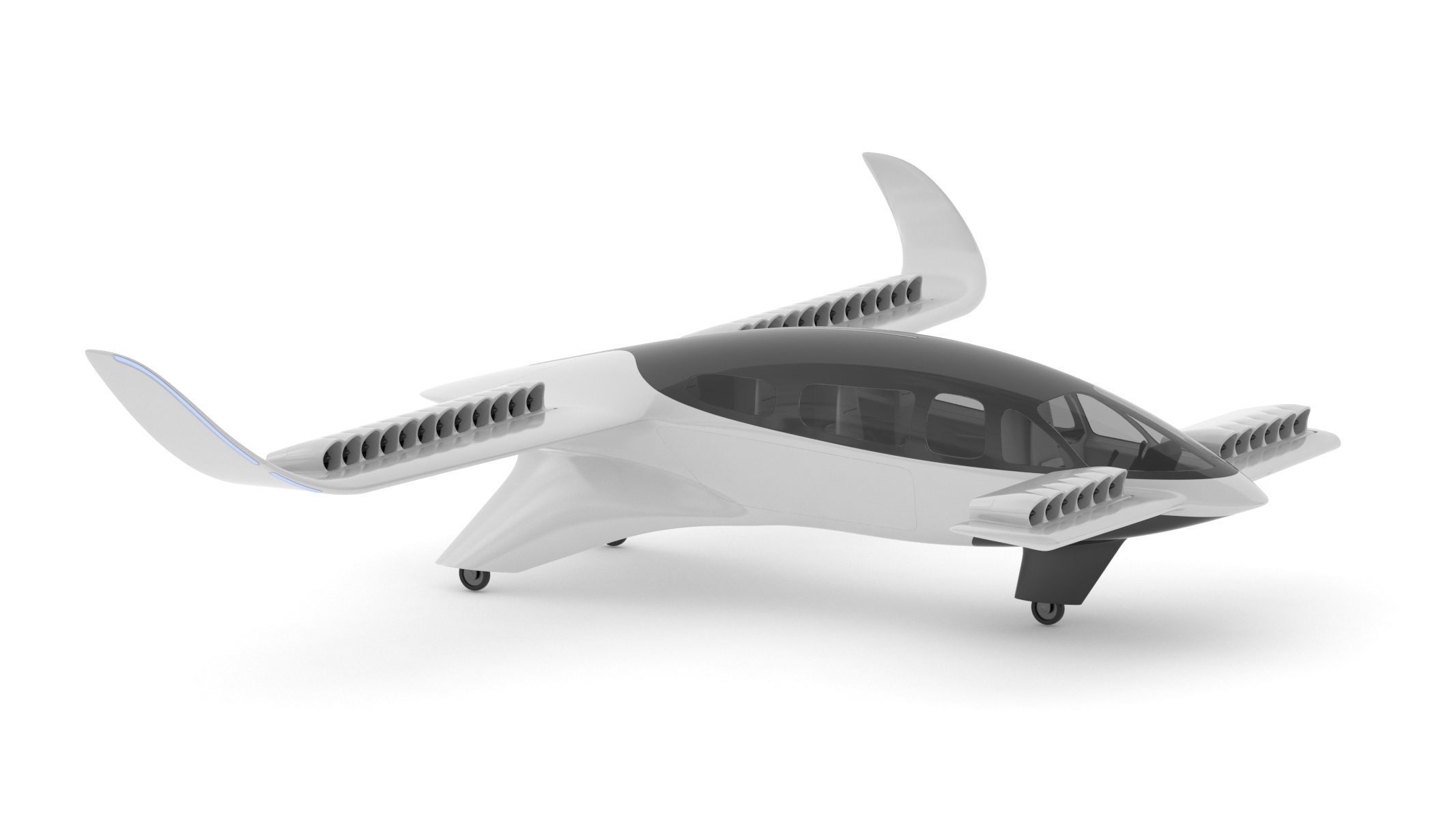 Lilium Jet Flying Taxi 3D model_2