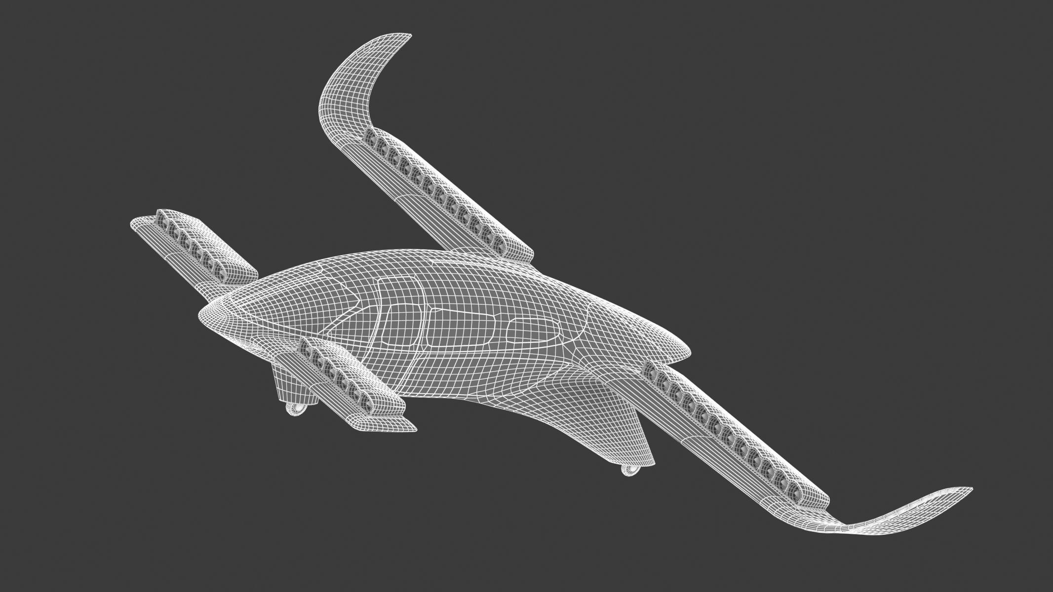 Lilium Jet Flying Taxi 3D model_32