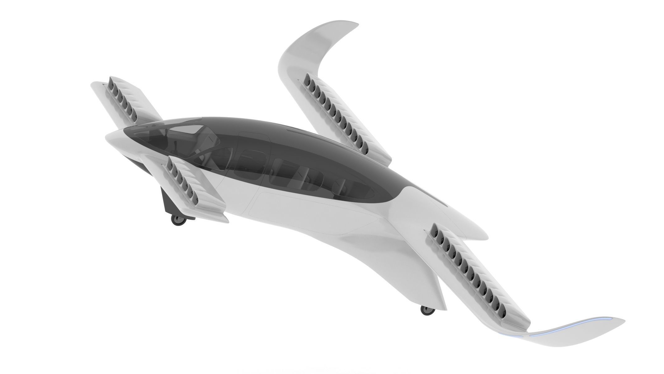 Lilium Jet Flying Taxi 3D model_9